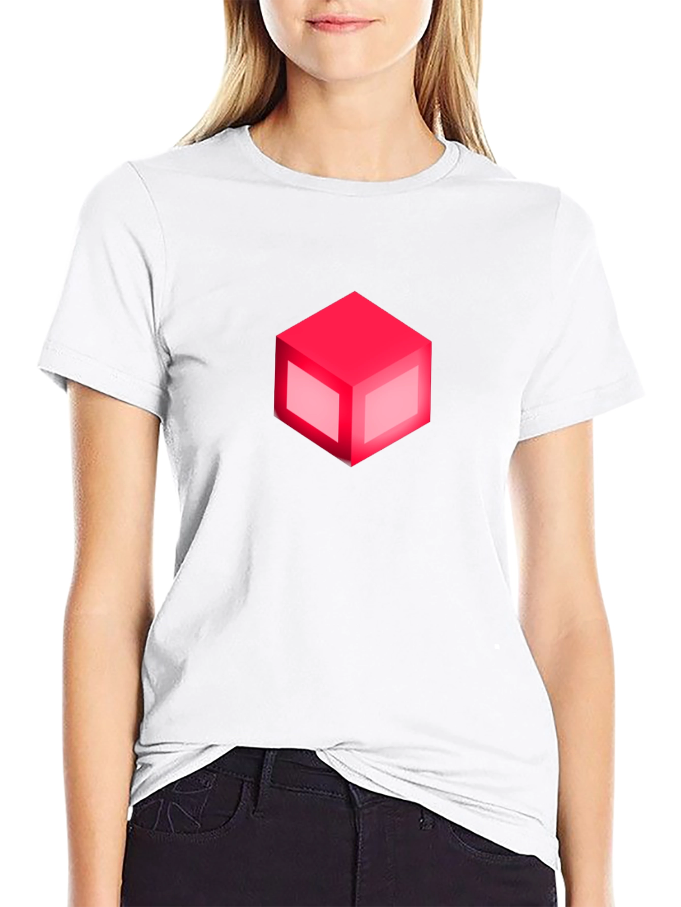 Black Isometric Cube Graphic Tee - Cool & Modern view 9