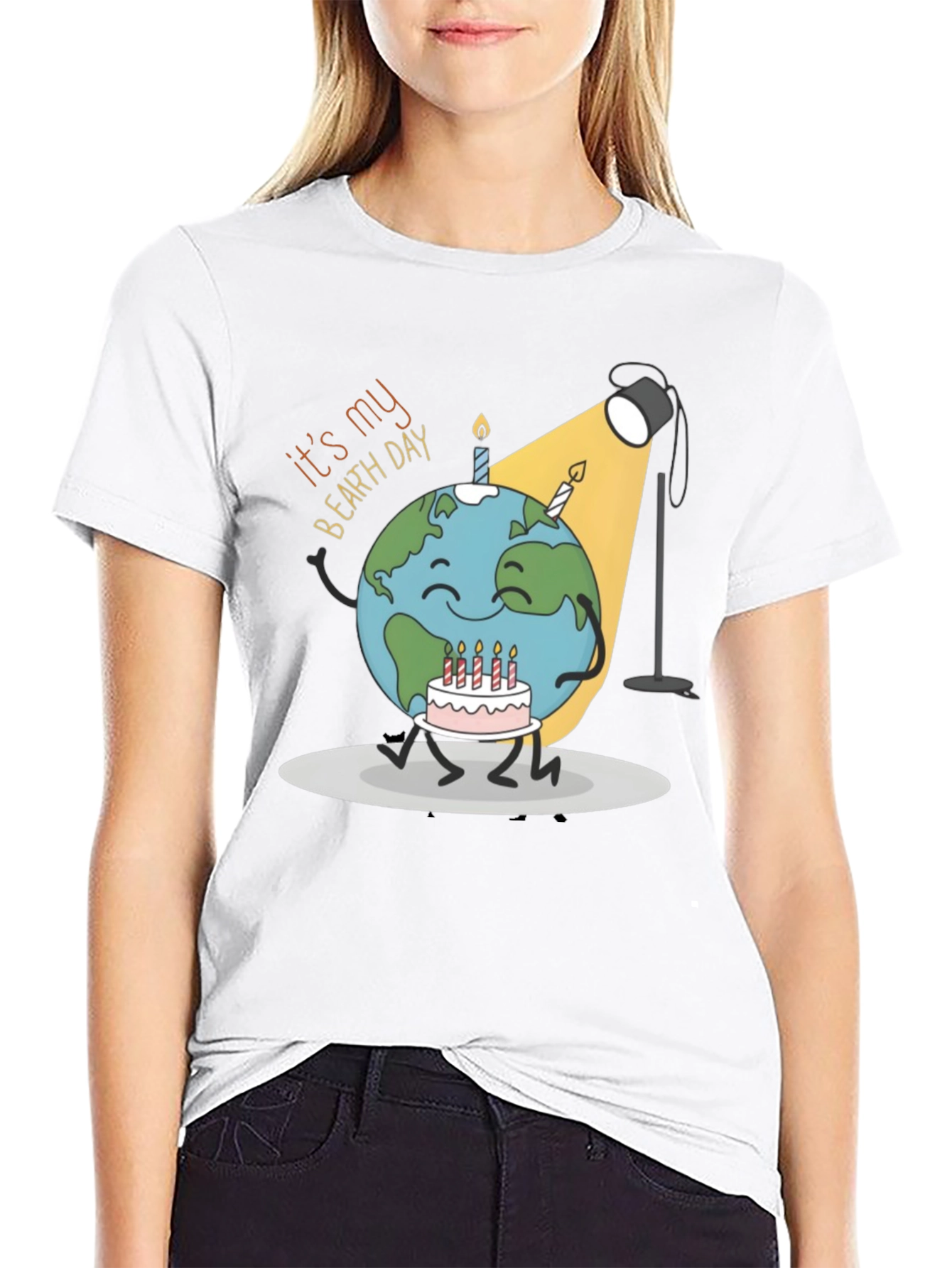 Black Earth Day Birthday Graphic T-Shirt view 9