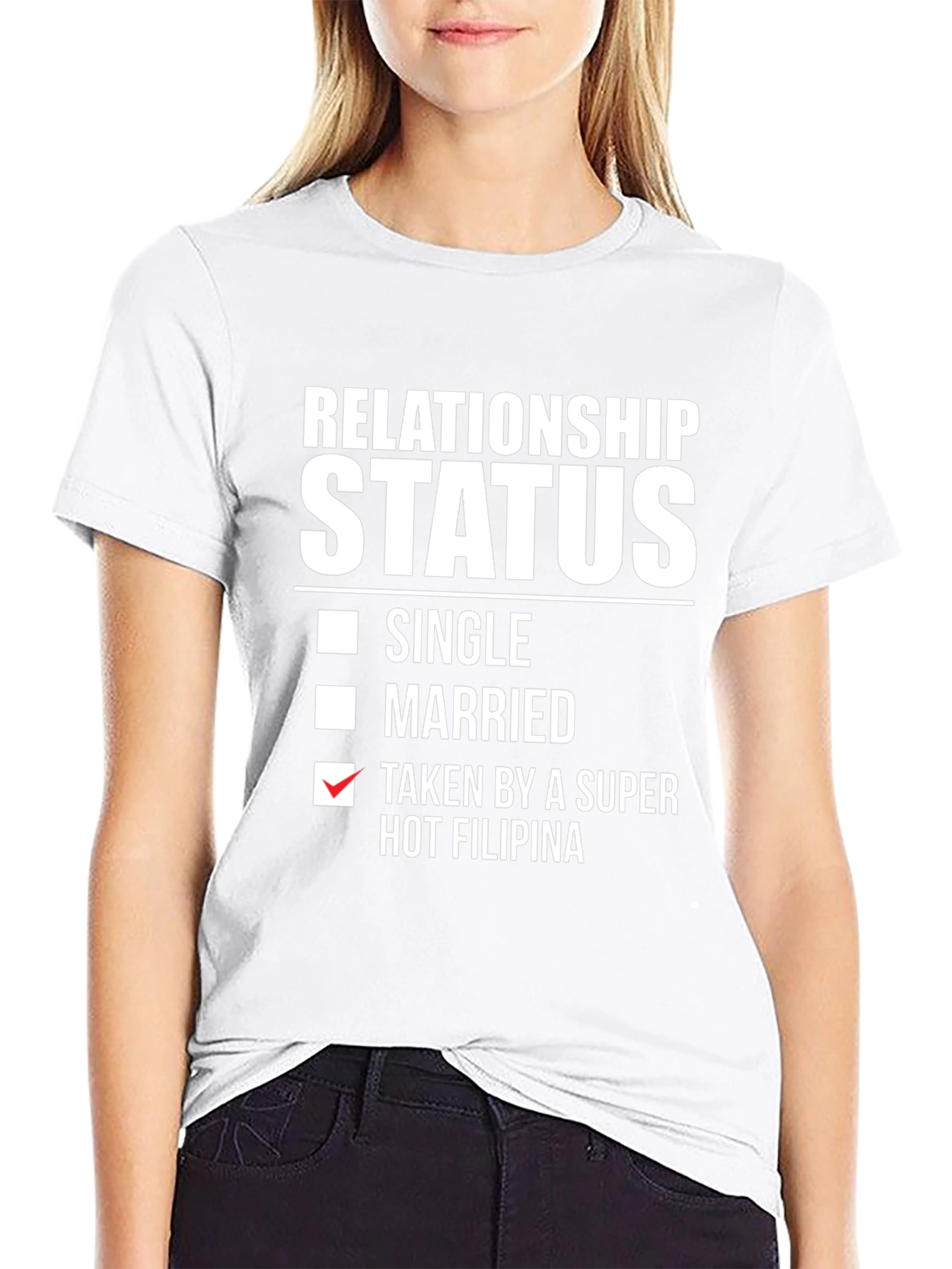 Black Relationship Status Taken T-Shirt view 9