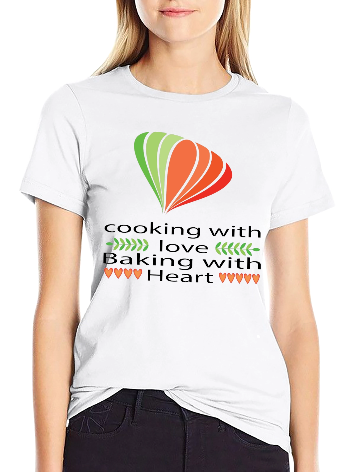 Black Cooking with Love Graphic Tee view 9