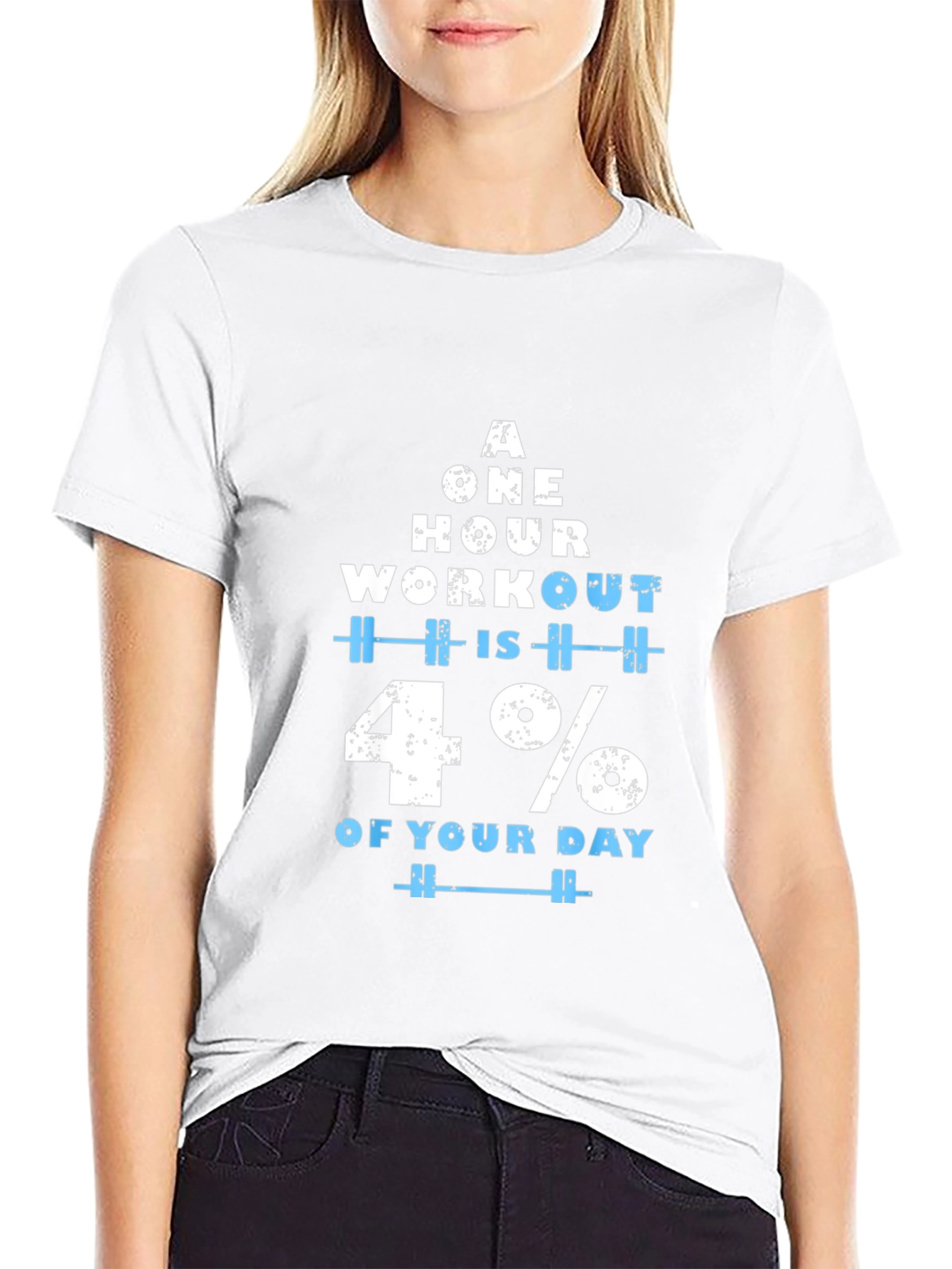 Black Workout Motivation T-Shirt - 4% of Your Day view 9