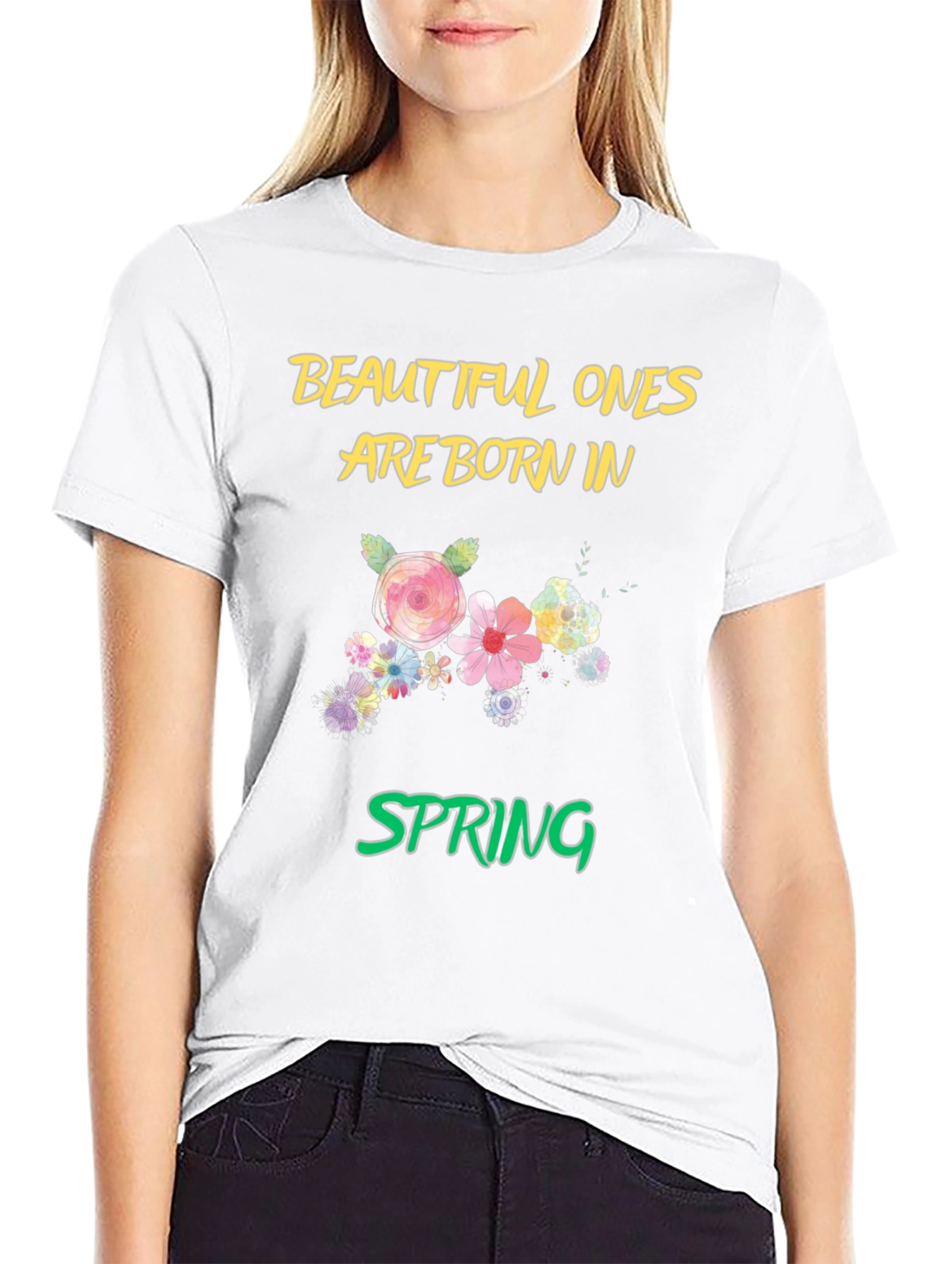 Black Beautiful Ones Born in Spring T-Shirt view 9