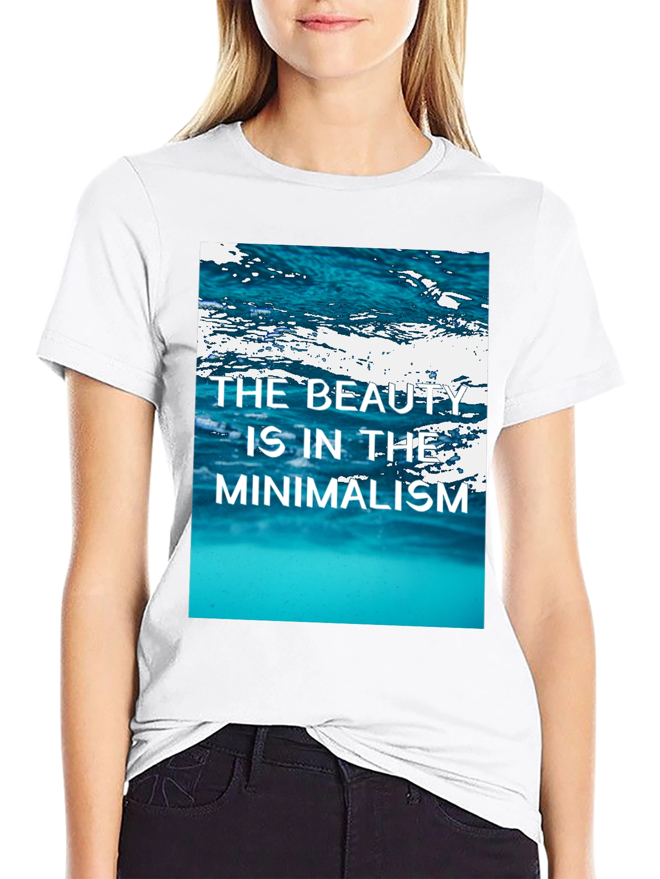 Black Minimalism T-Shirt - Beauty in Simplicity view 9