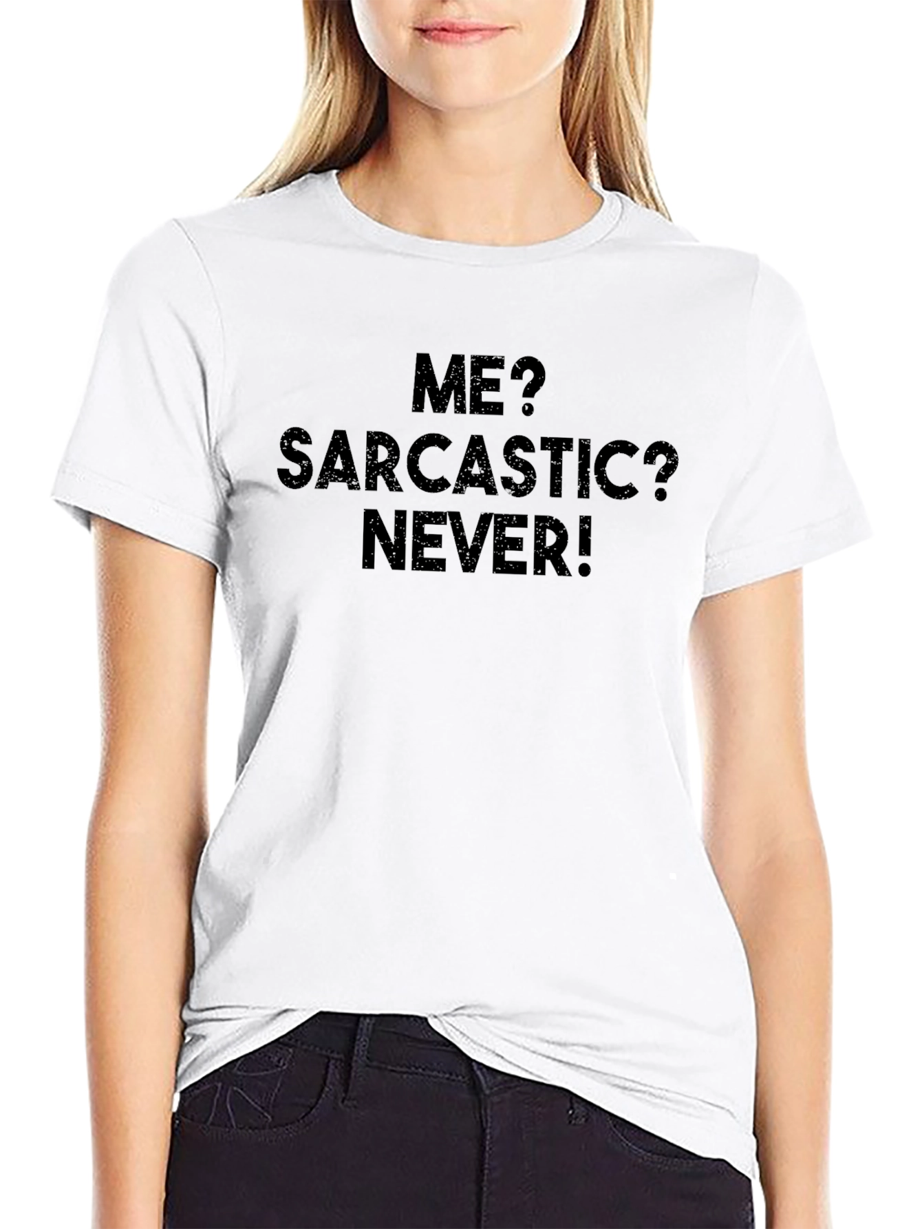 Black Sarcastic Never T-Shirt view 9
