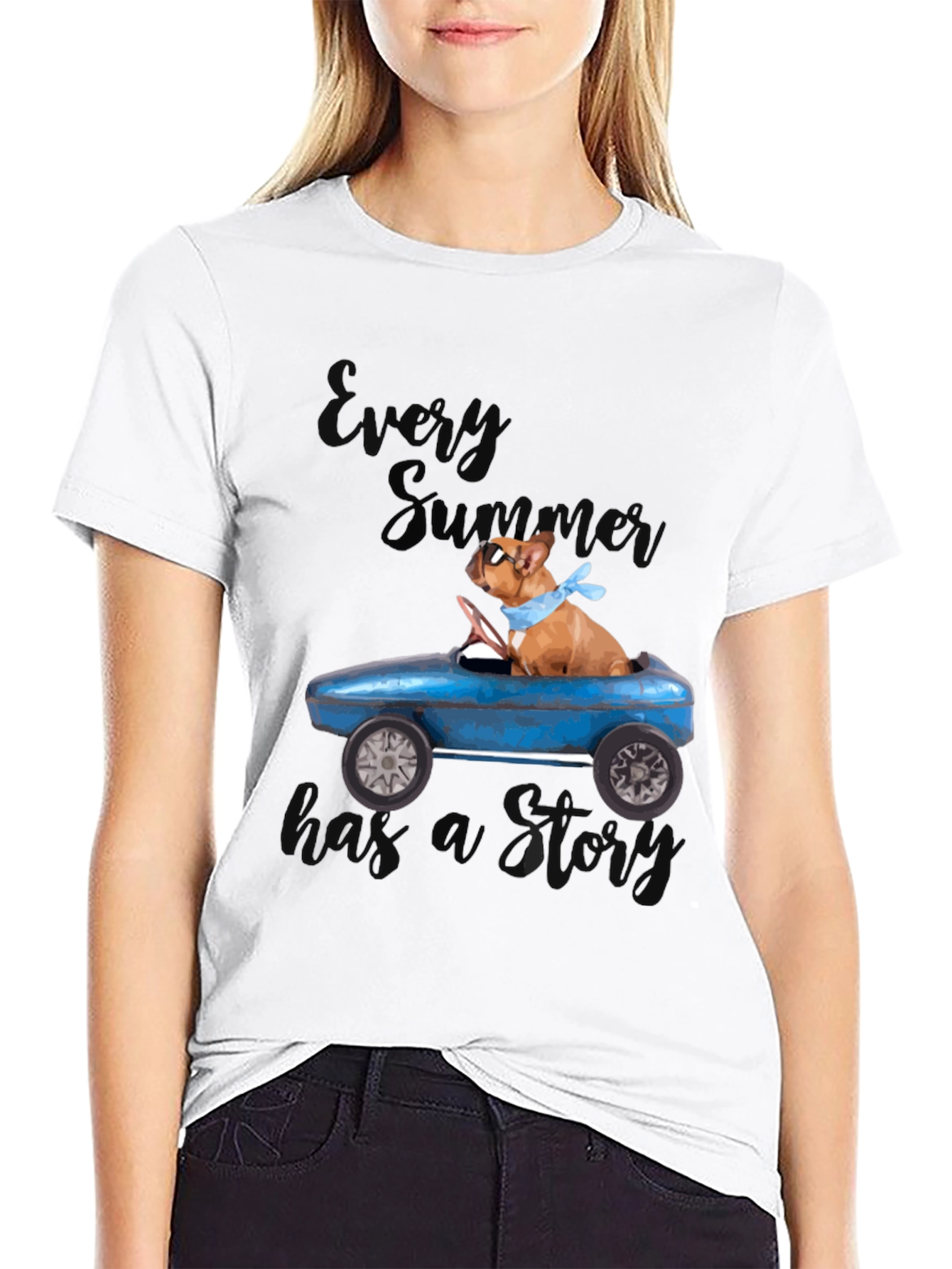 Black Dog Driving Car Graphic T-Shirt view 9