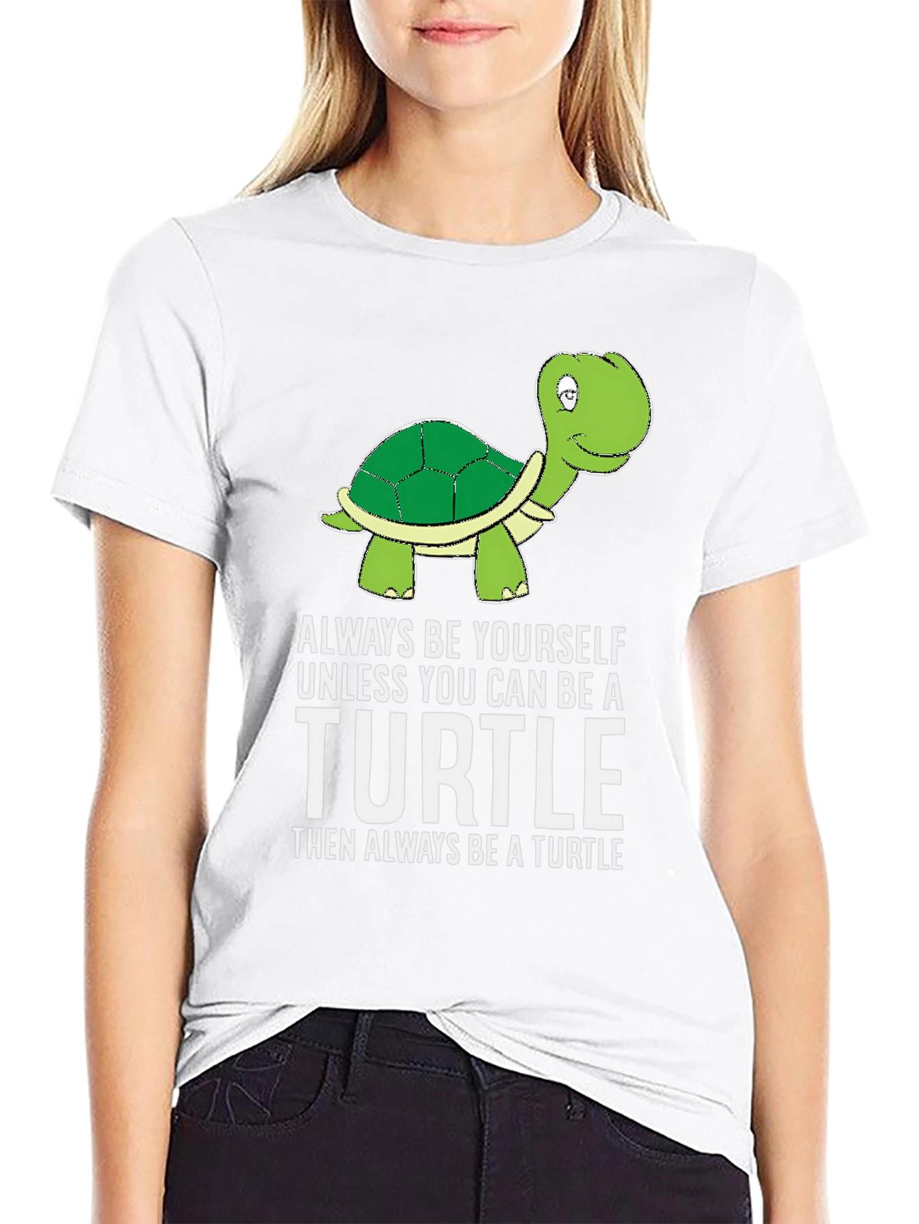 Black Turtle Humor T-Shirt: Be Yourself Unless You Can Be a Turtle view 9