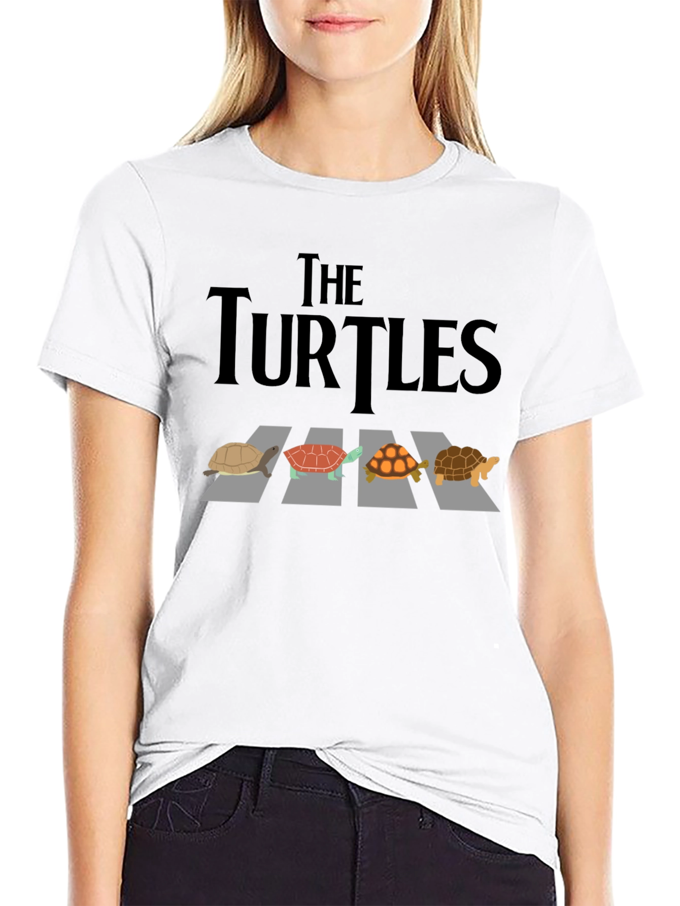 Black The Turtles Abbey Road Style T-Shirt view 9