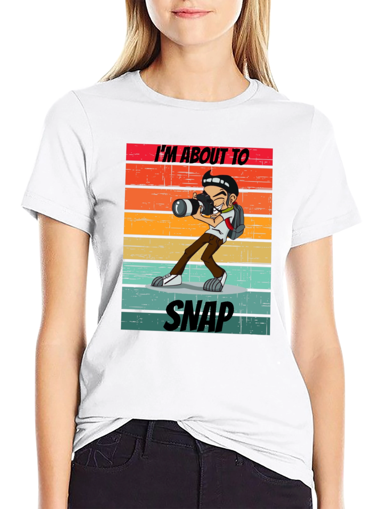 Black I'm About to Snap Photographer T-Shirt view 9