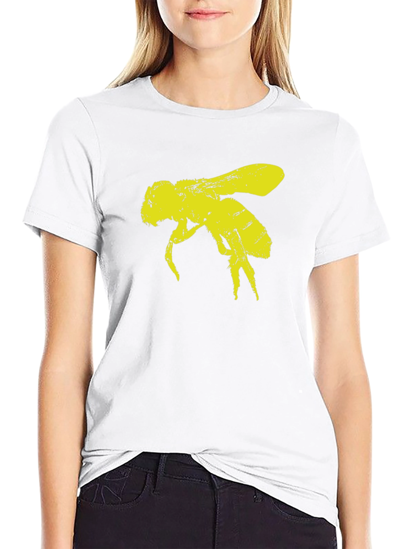Black Bee Graphic Black T-Shirt - Unisex view 9