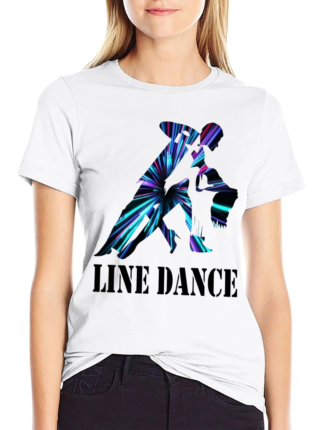 Black Line Dance Graphic Tee view 9