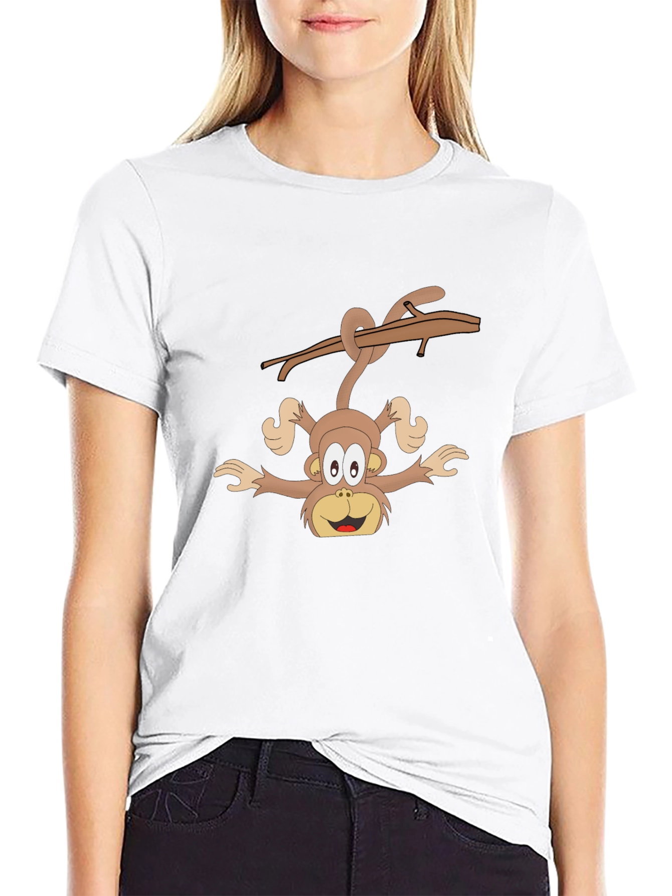 Black Monkey Graphic Black T-Shirt - Fun Cartoon Design view 9