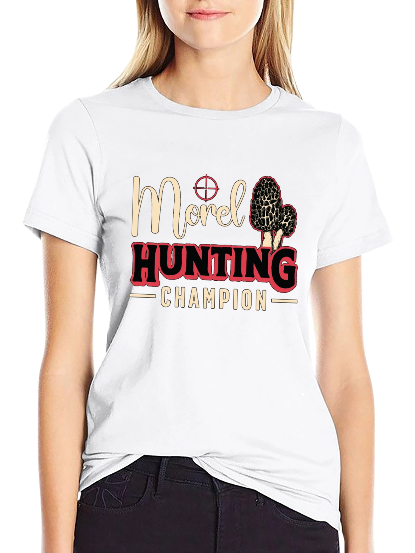 Black Morel Hunting Champion T-Shirt - Black view 9