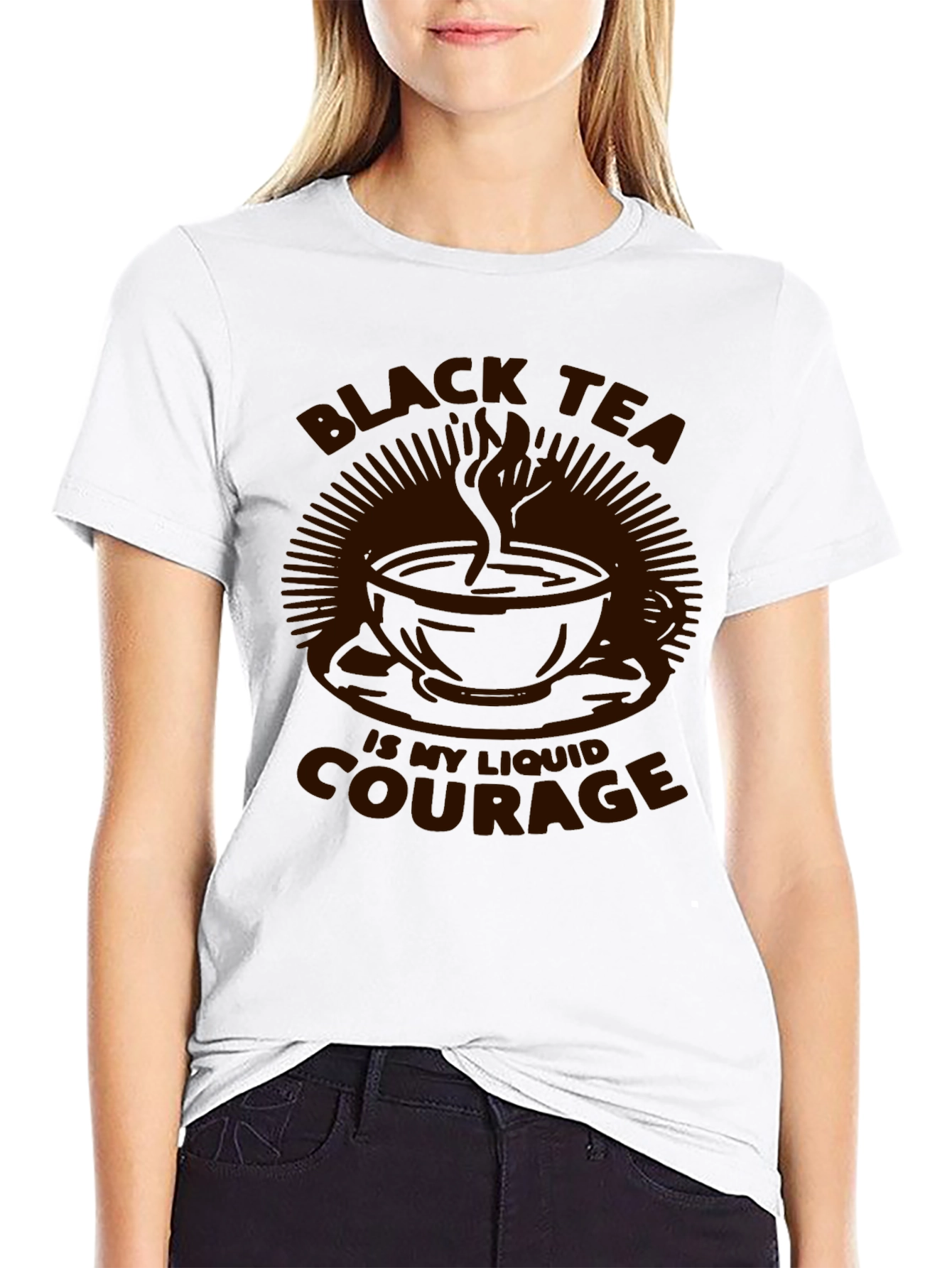 Black Black Tea Liquid Courage Graphic Tee view 9