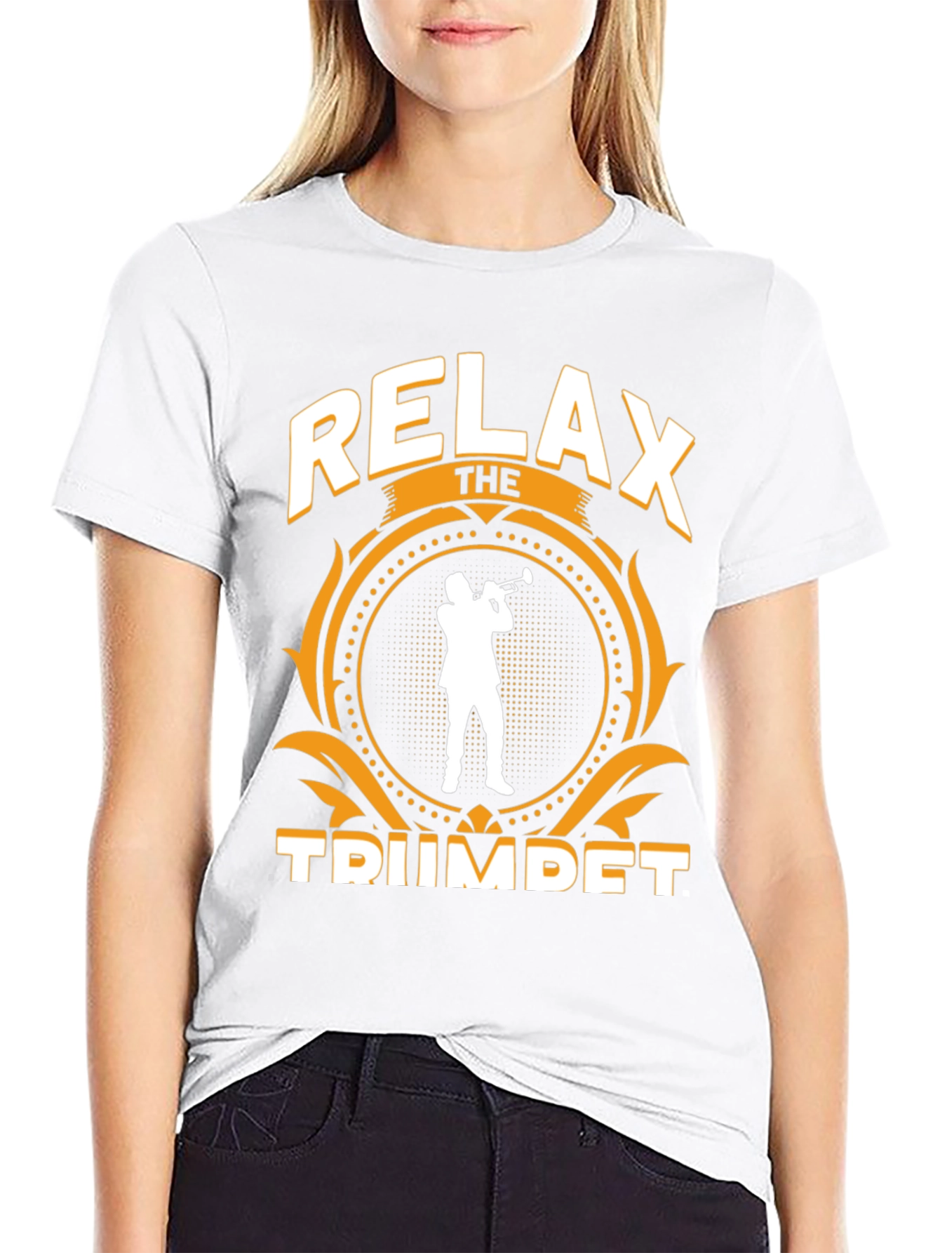 Black Relax The Trumpet T-Shirt - Musician Gift view 9