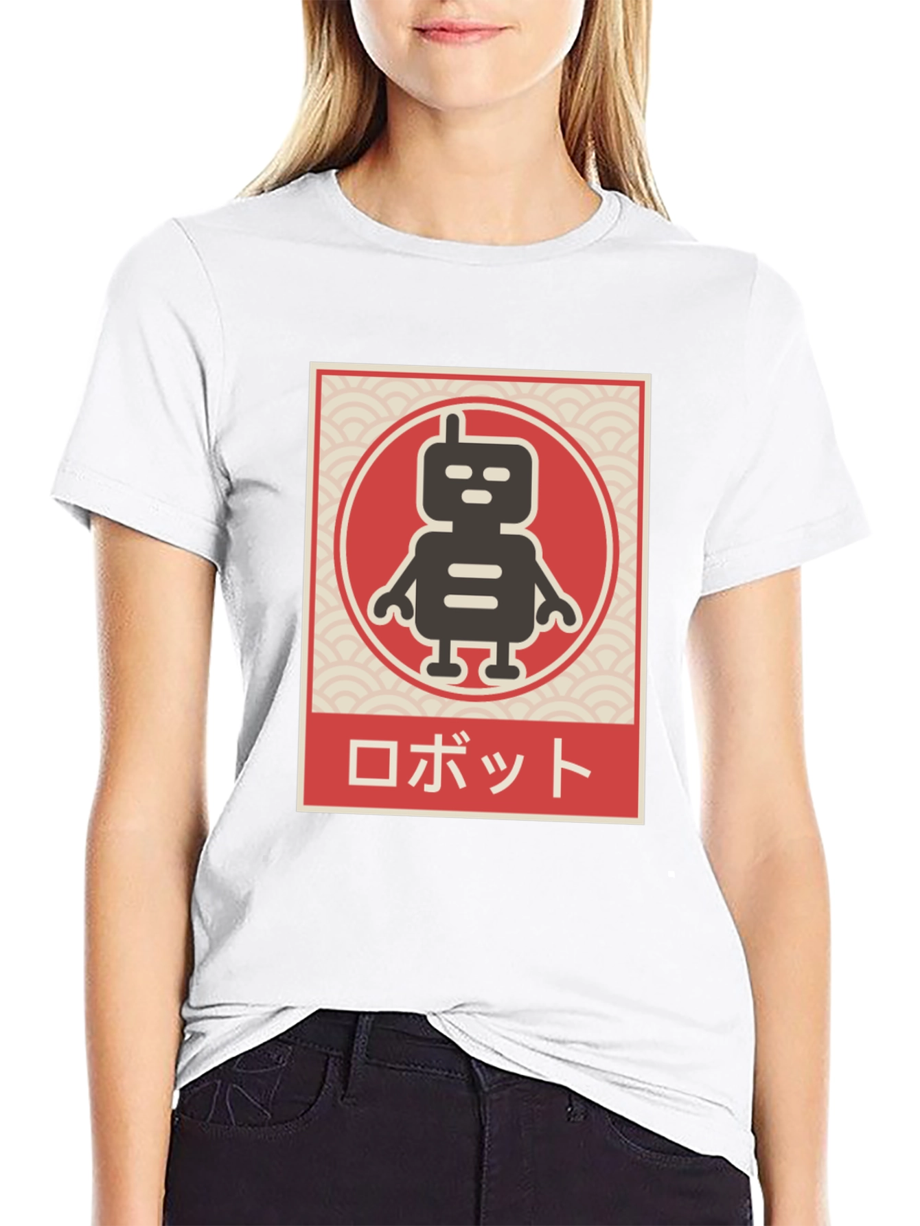 Black Retro Robot T-Shirt - Japanese Style view 9