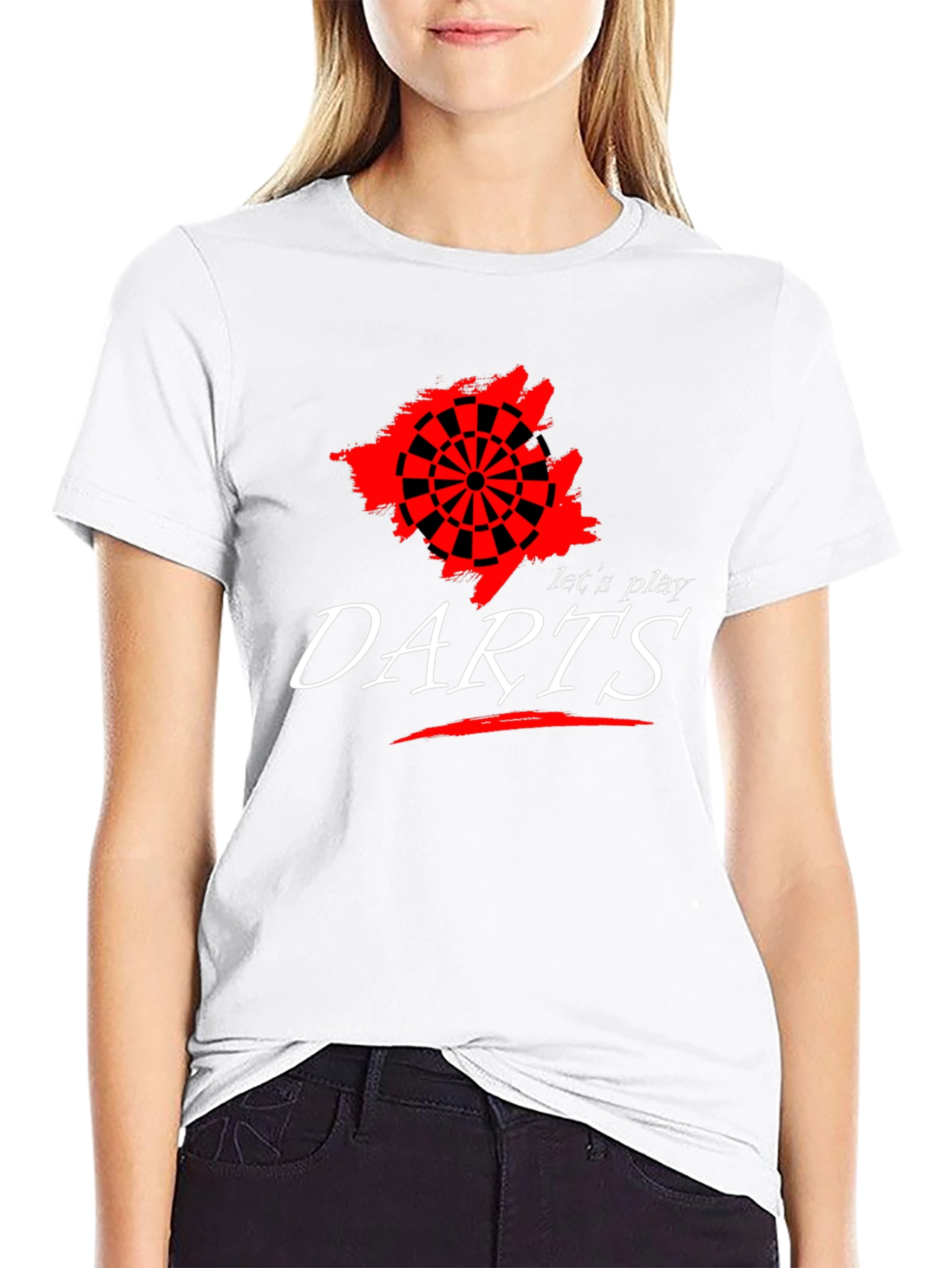 Let's Play Darts Graphic Tee - Black Cotton T-Shirt - 9