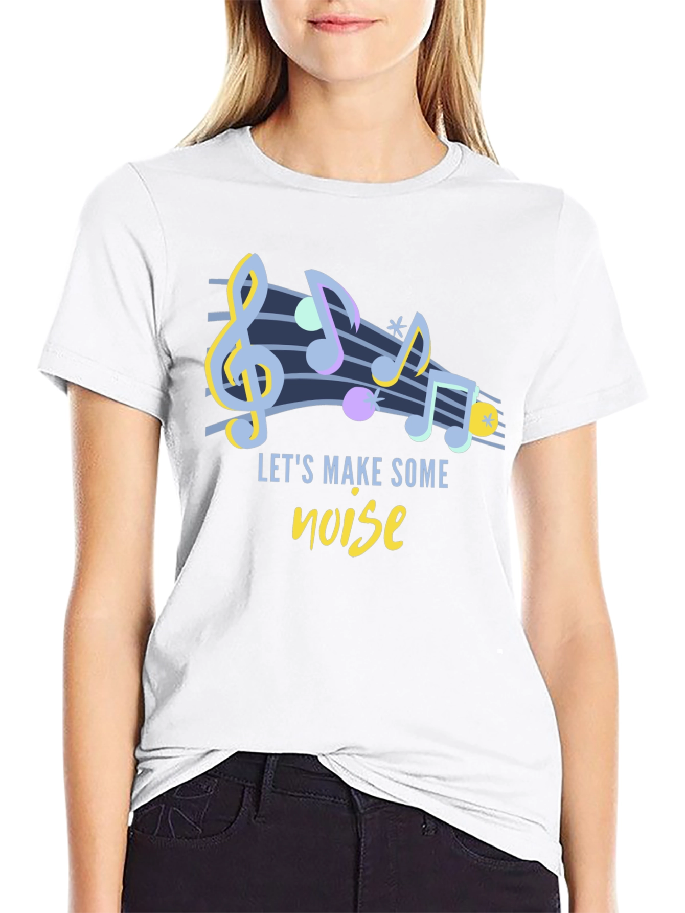 Black Musical 'Let's Make Some Noise' Graphic Tee view 9