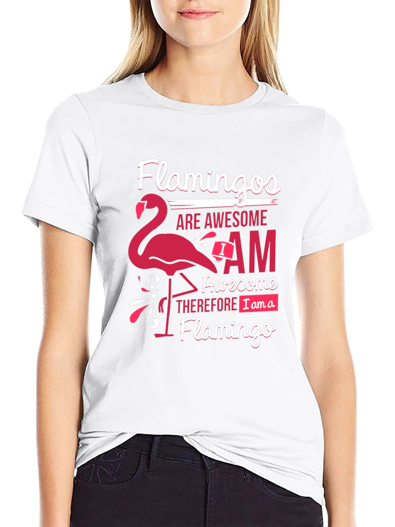 Black Flamingo Lover Graphic Tee - Awesome Flamingo T-Shirt view 9