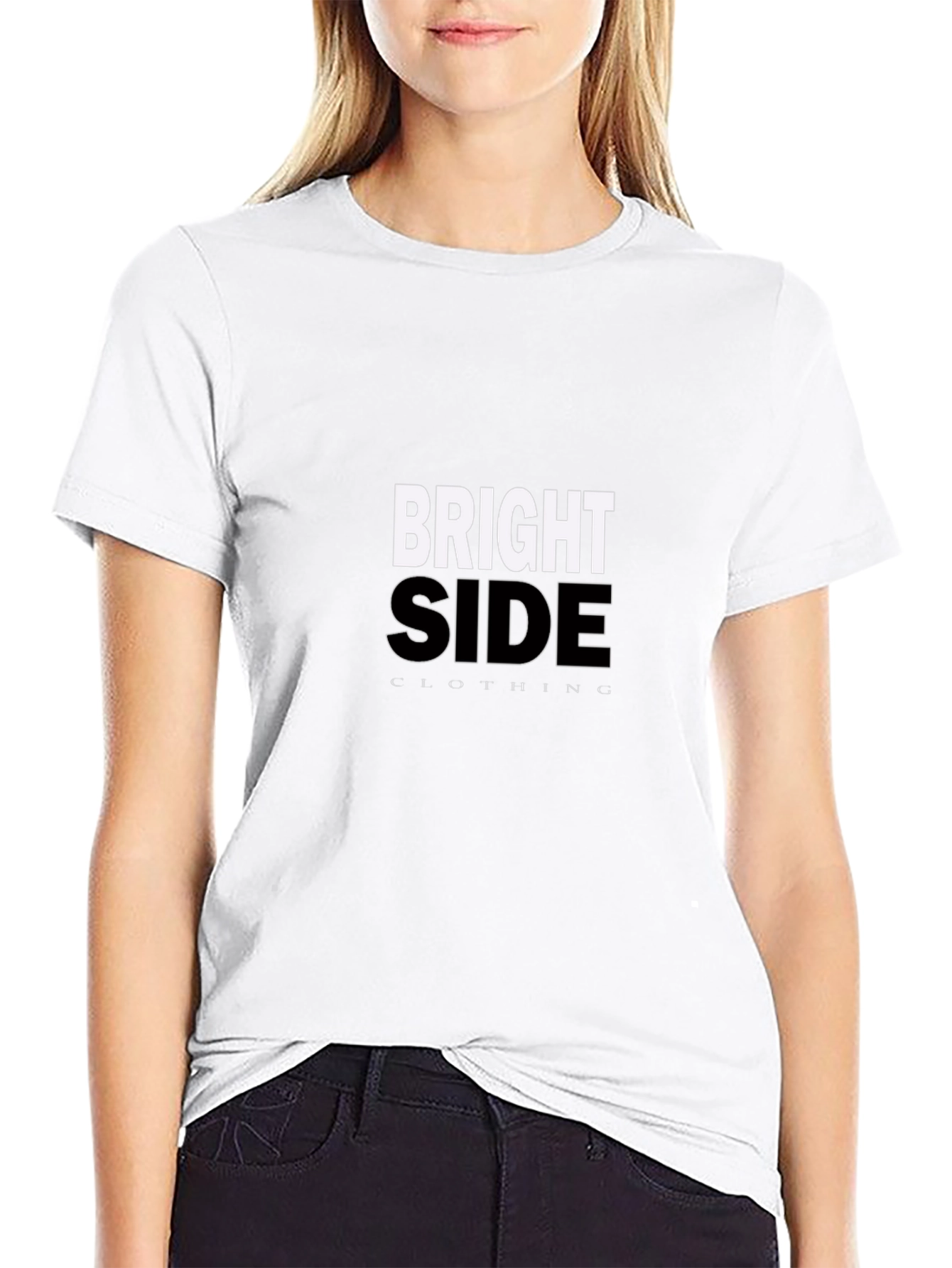 Black Bright Side Clothing Black Graphic Tee view 9