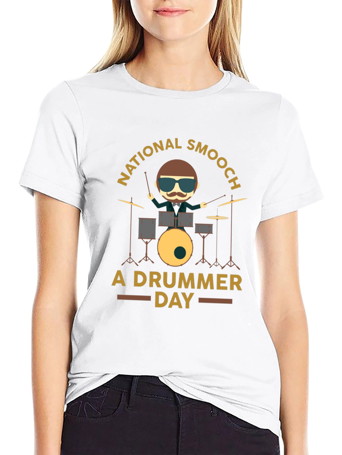 Black National Smooch A Drummer Day Graphic Tee view 9