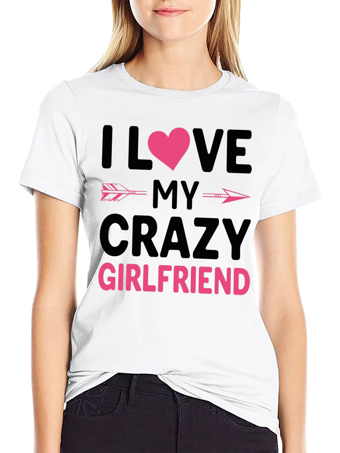Black Crazy Girlfriend Graphic Tee view 9