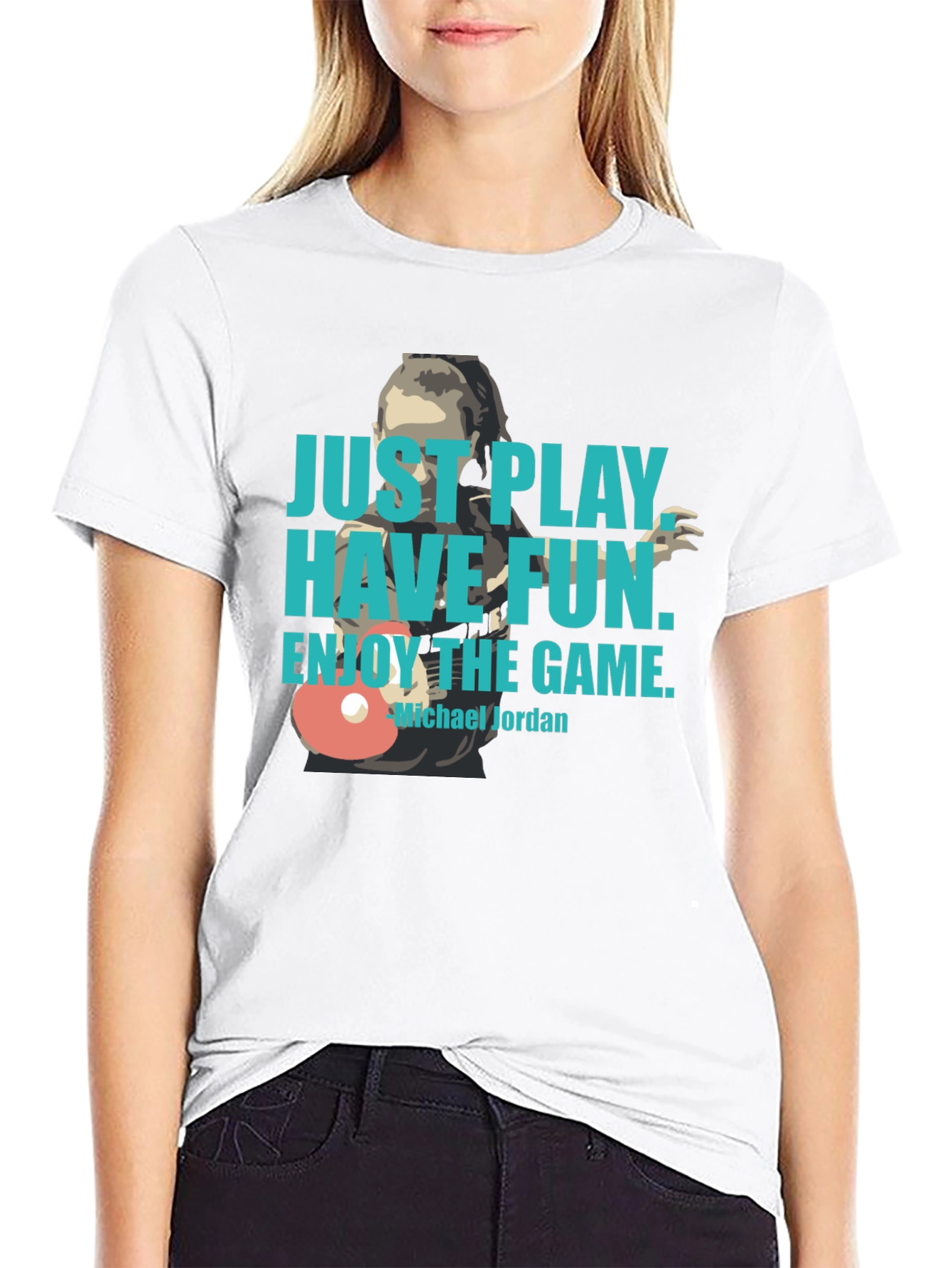 Black Just Play, Have Fun T-Shirt view 9