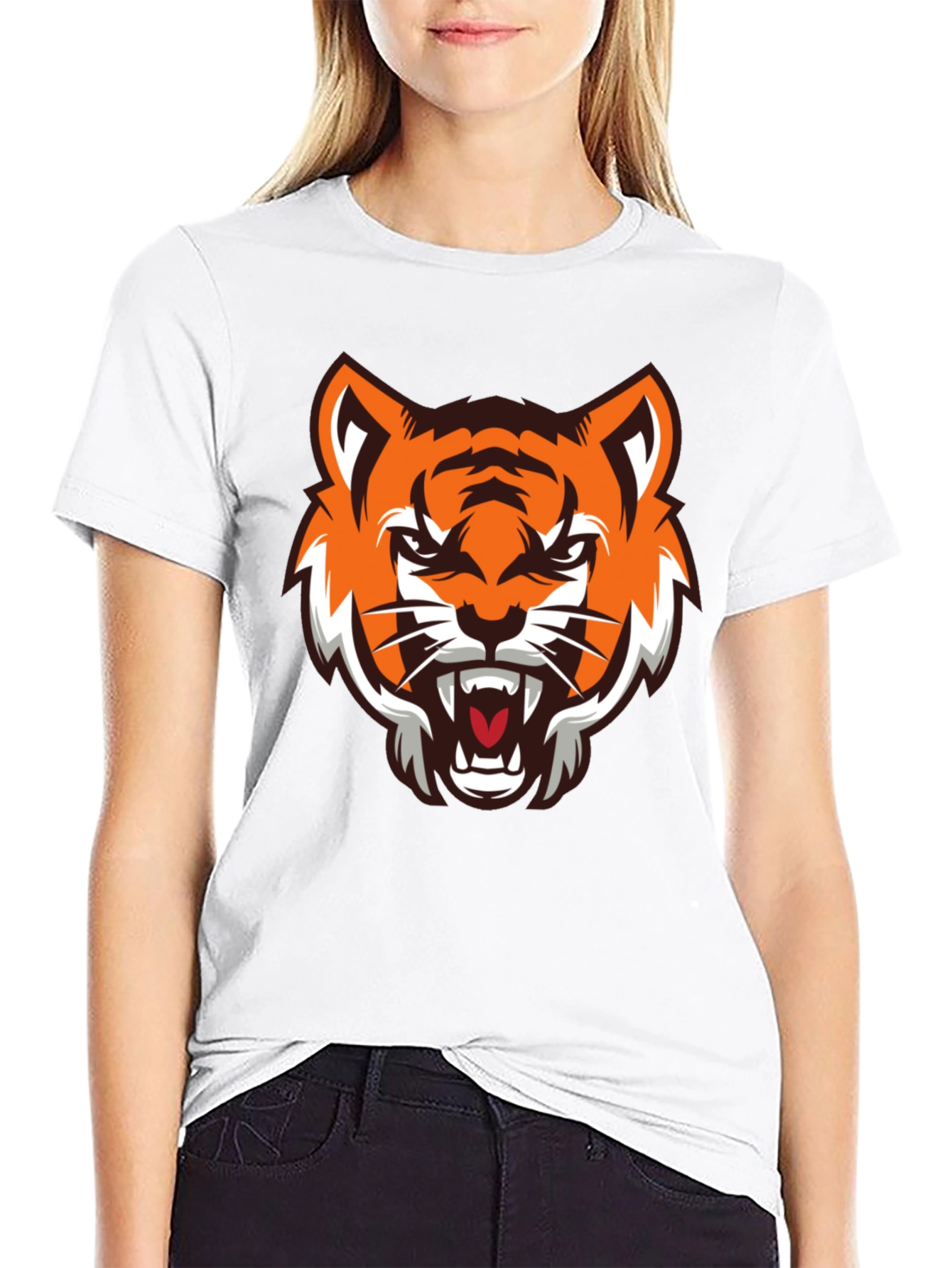 Black Bold Tiger Graphic Tee - Fierce Style view 9
