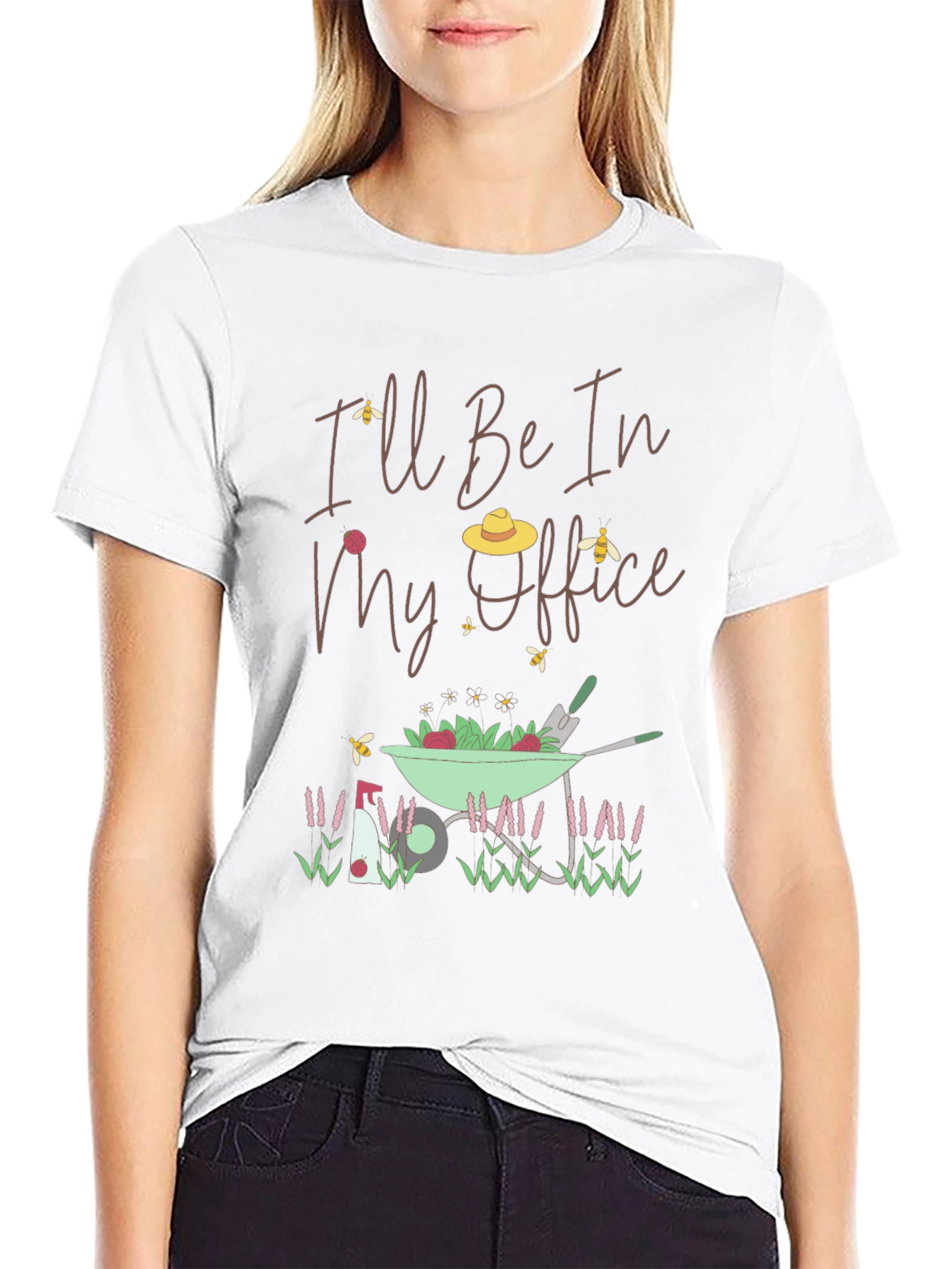 Black Gardening T-Shirt: I'll Be In My Office view 9