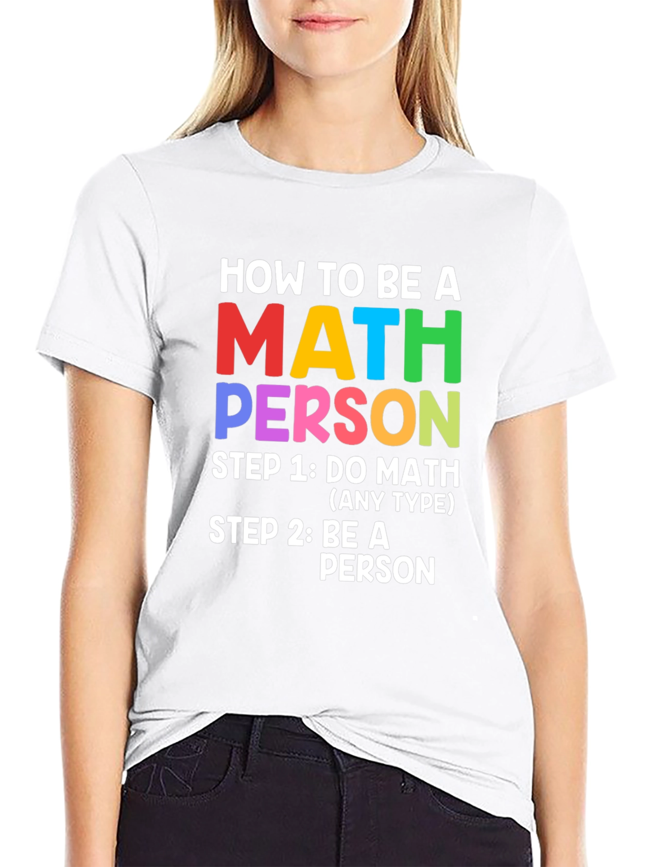 Black How to be a Math Person T-Shirt view 9
