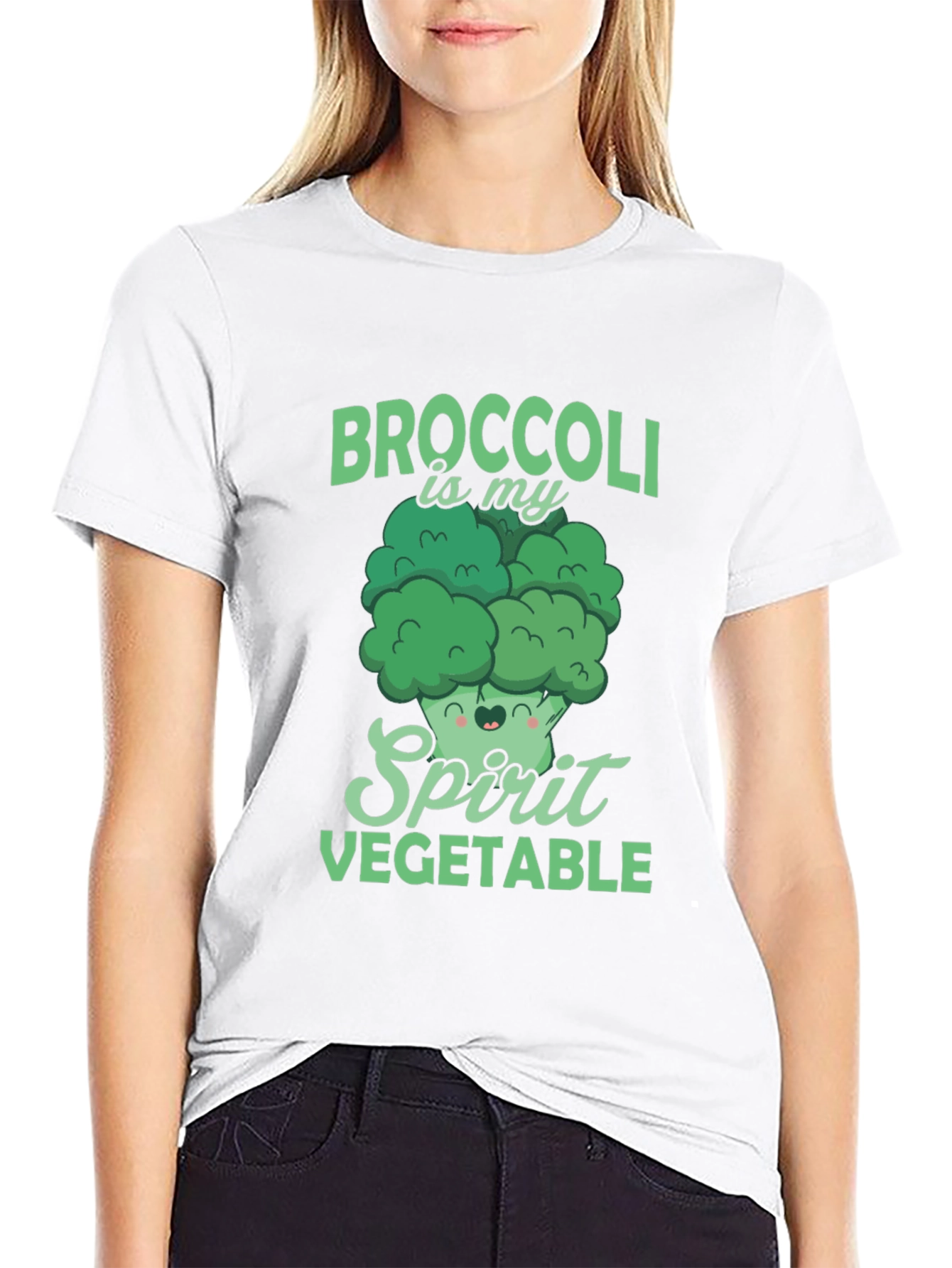 Black Broccoli is My Spirit Vegetable T-Shirt view 9