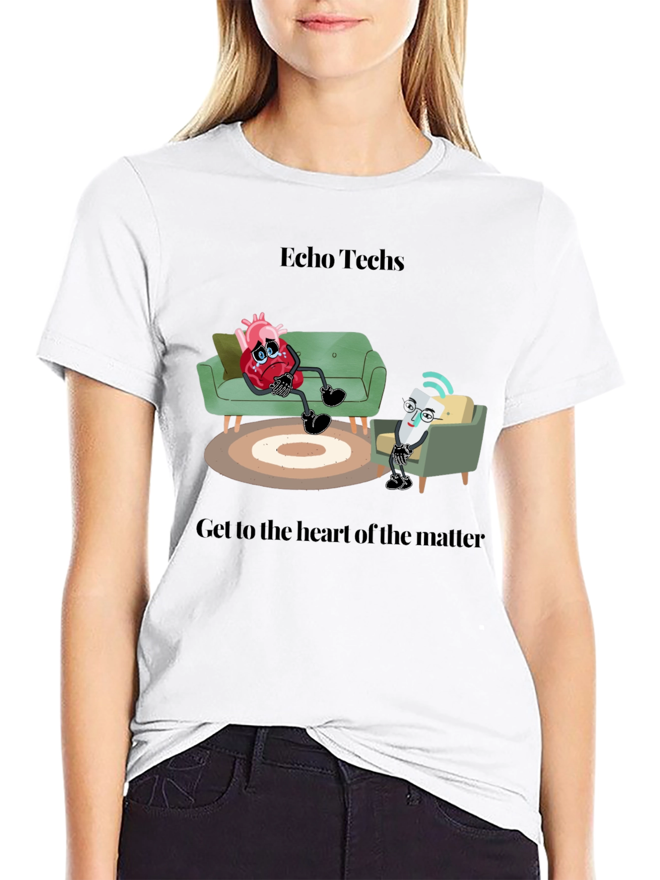 Black Echo Techs T-Shirt: Get to the Heart of the Matter view 9