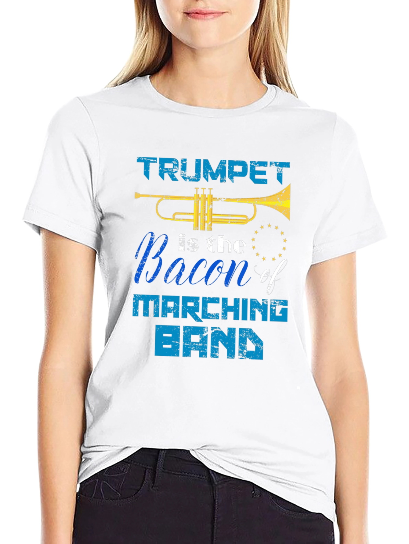 Black Trumpet is the Bacon of Marching Band T-Shirt view 9