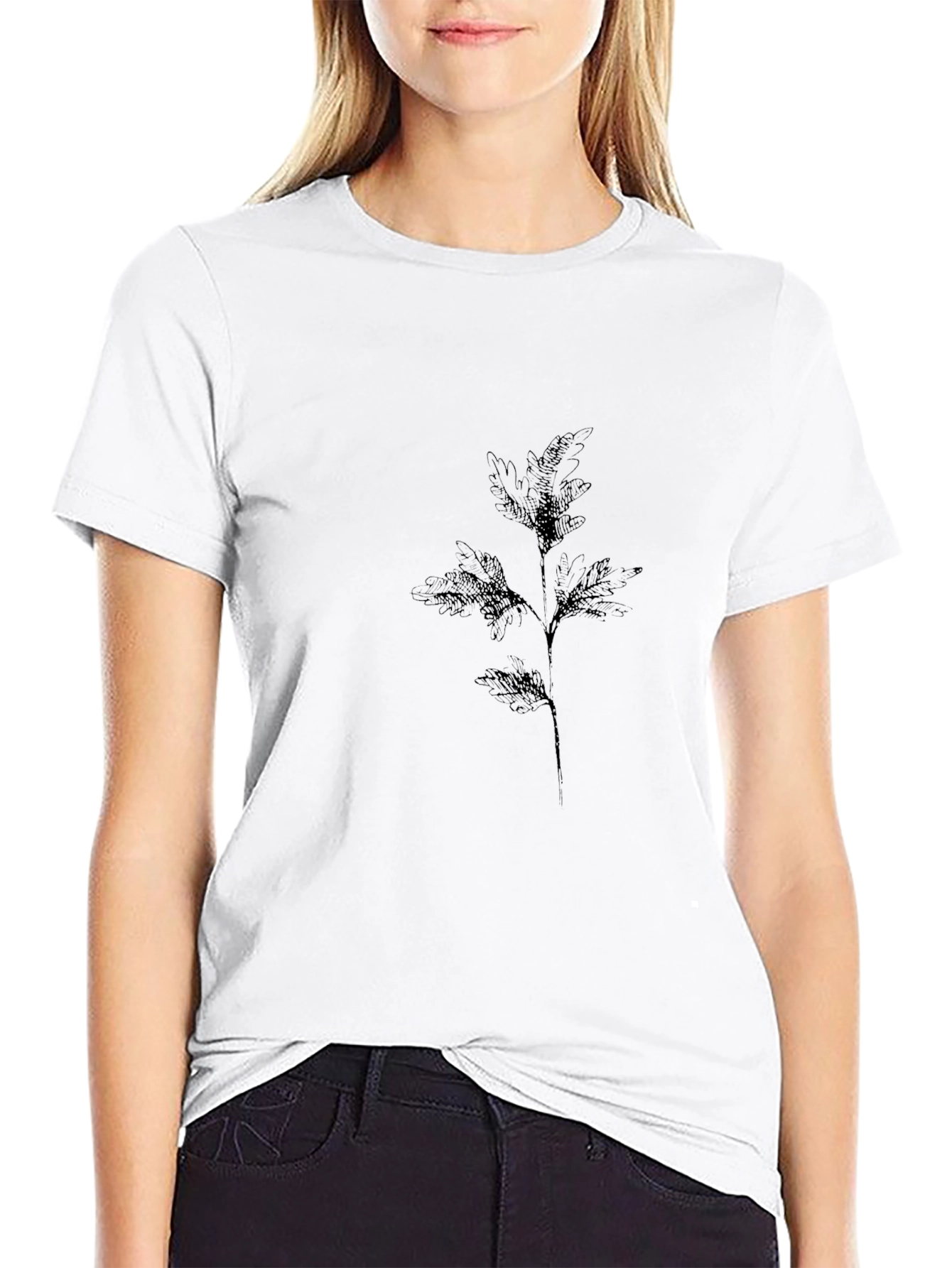 Black Botanical Black T-Shirt view 9