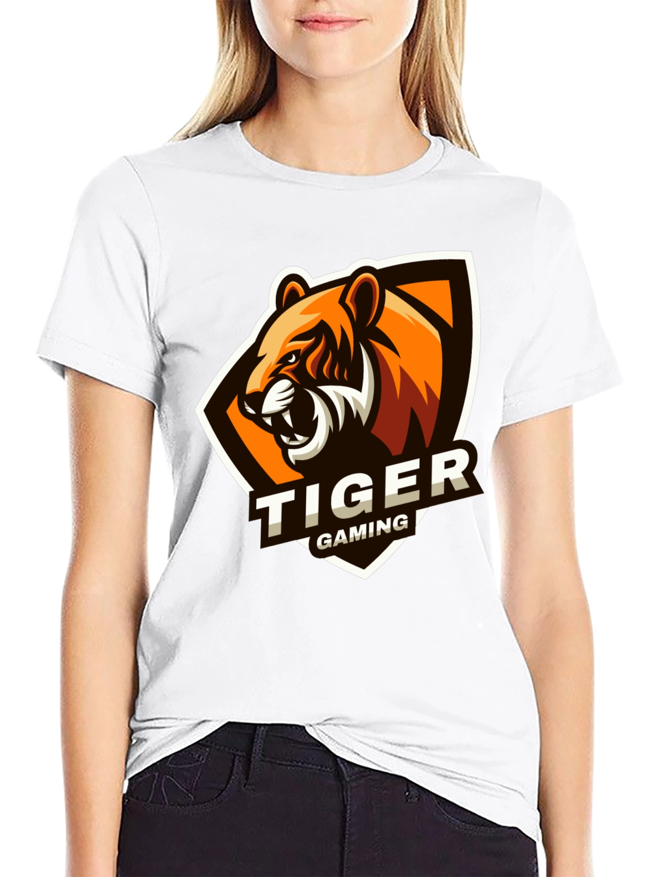 Black Tiger Gaming T-Shirt - Black view 9