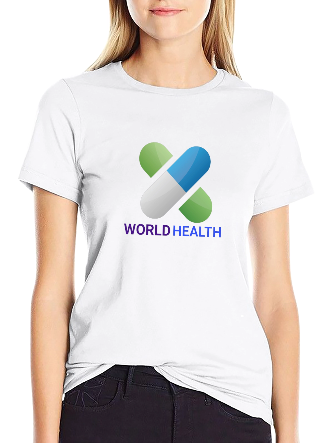 Black World Health Graphic T-Shirt view 9