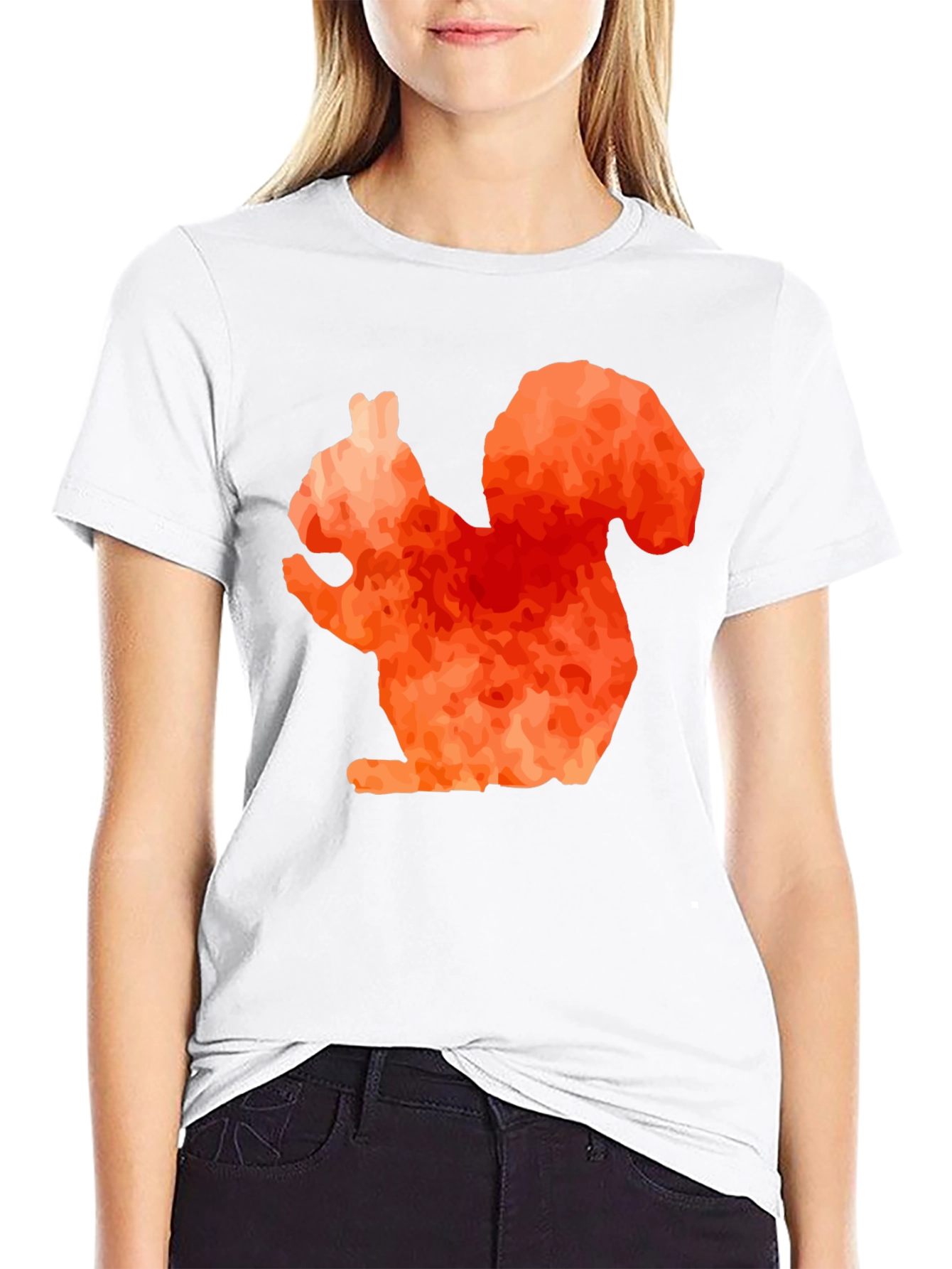 Black Squirrel Graphic Tee - Unique Orange Design view 9
