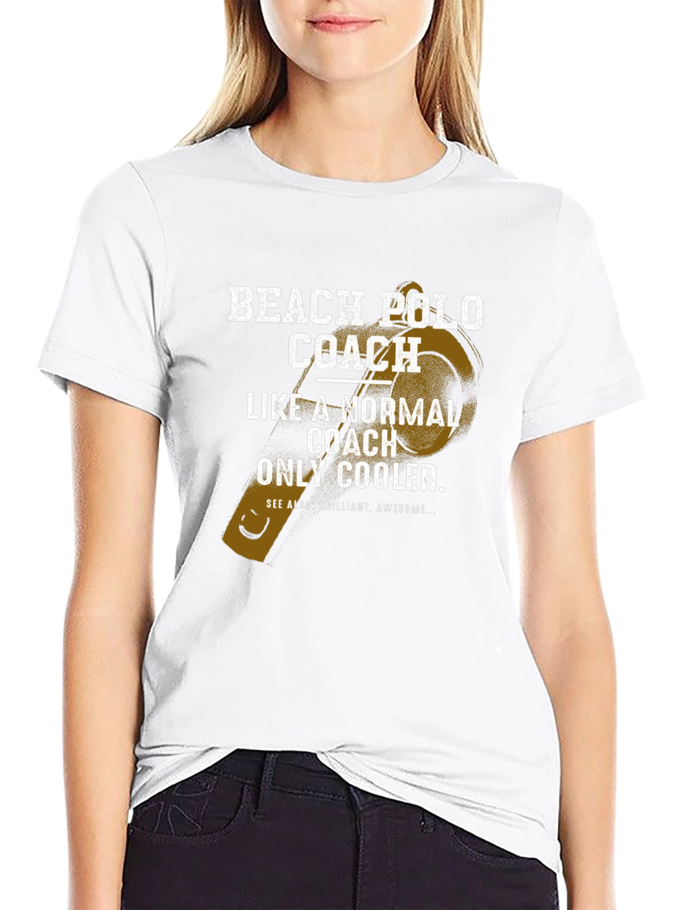 Black Beach Polo Coach T-Shirt - Funny Cool Coach Tee view 9