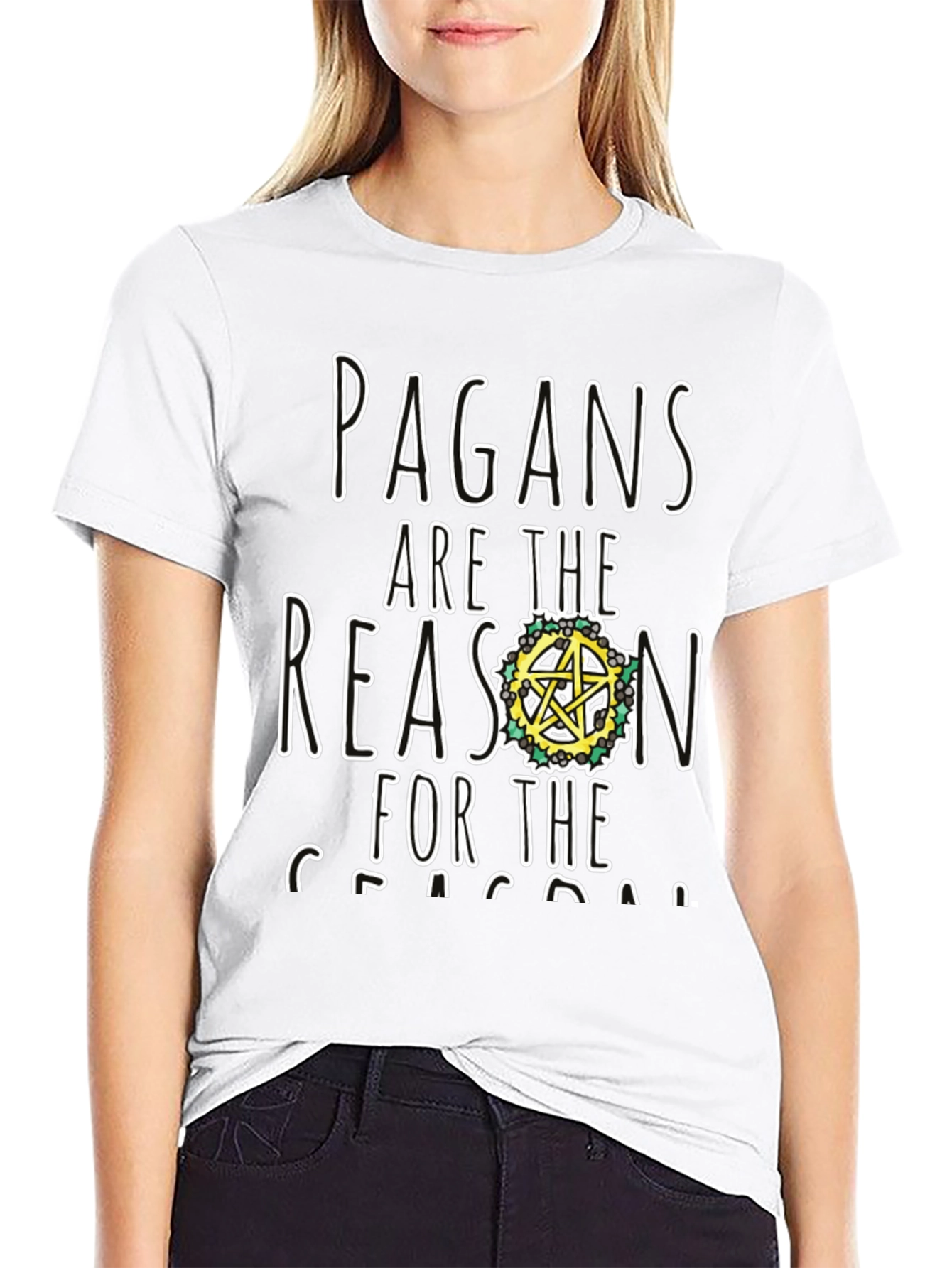 Black Pagan Reason Black T-Shirt view 9