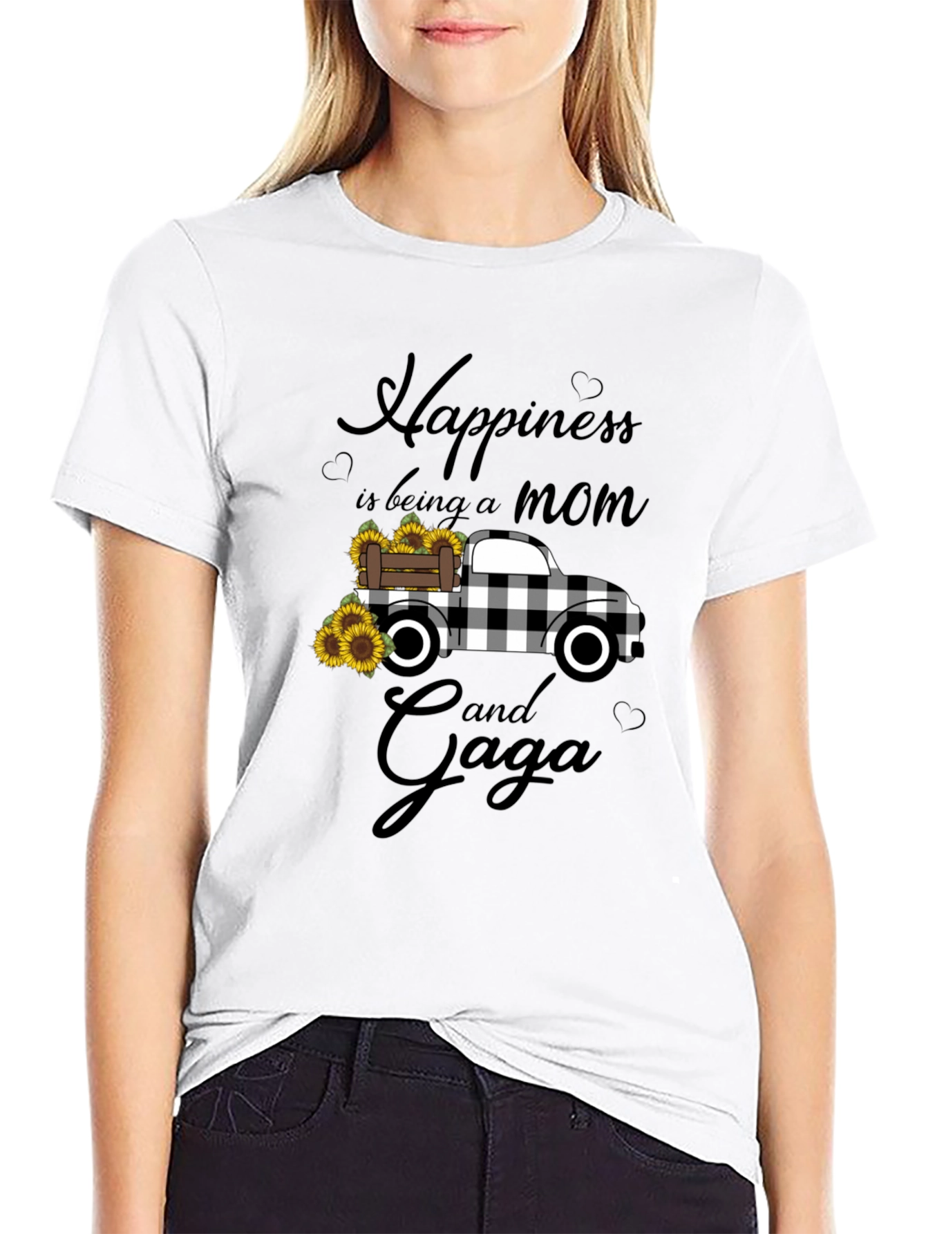 Black Happiness is Being a Mom and Gaga Truck T-Shirt view 9