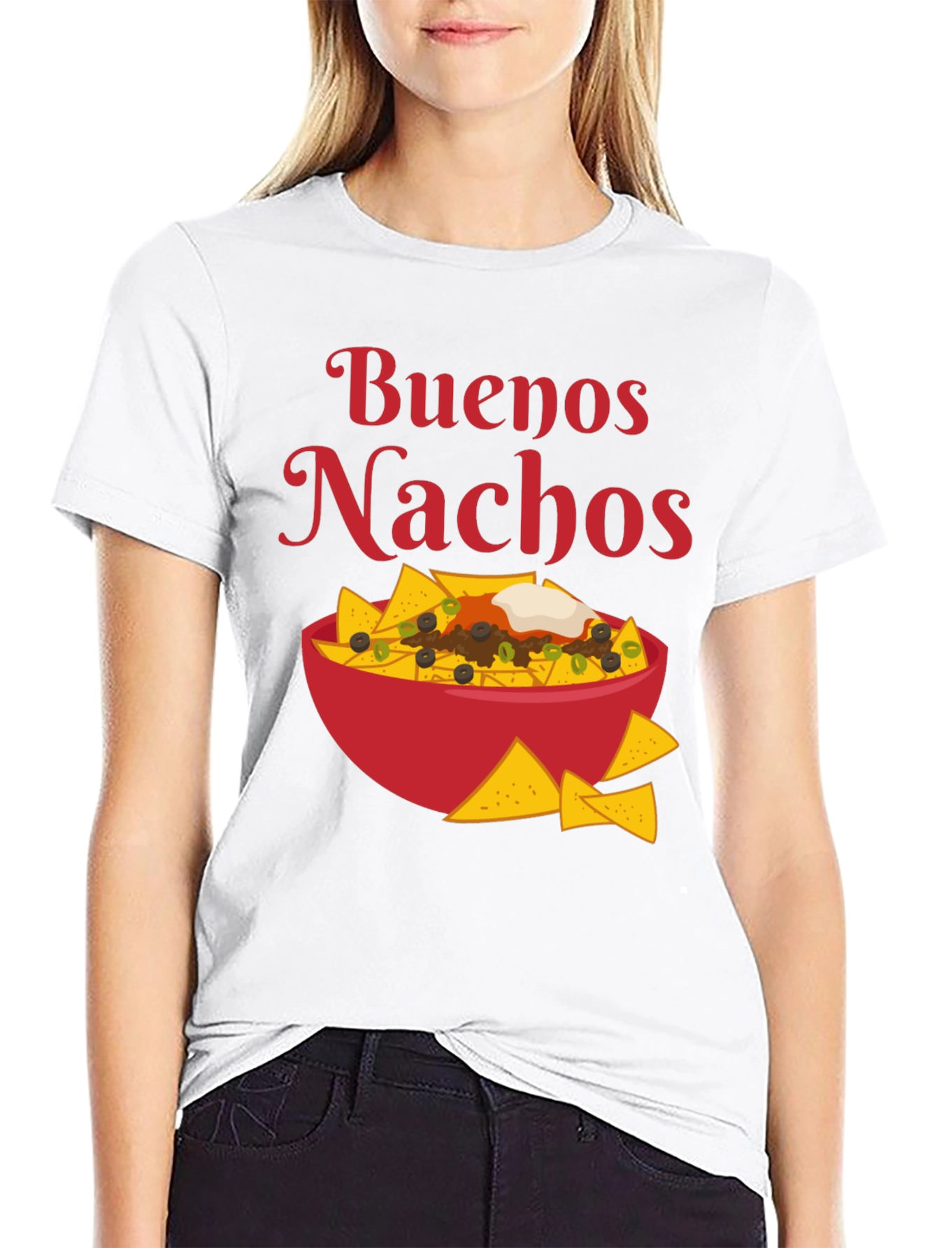 Black Buenos Nachos Graphic T-Shirt - Foodie Apparel view 9