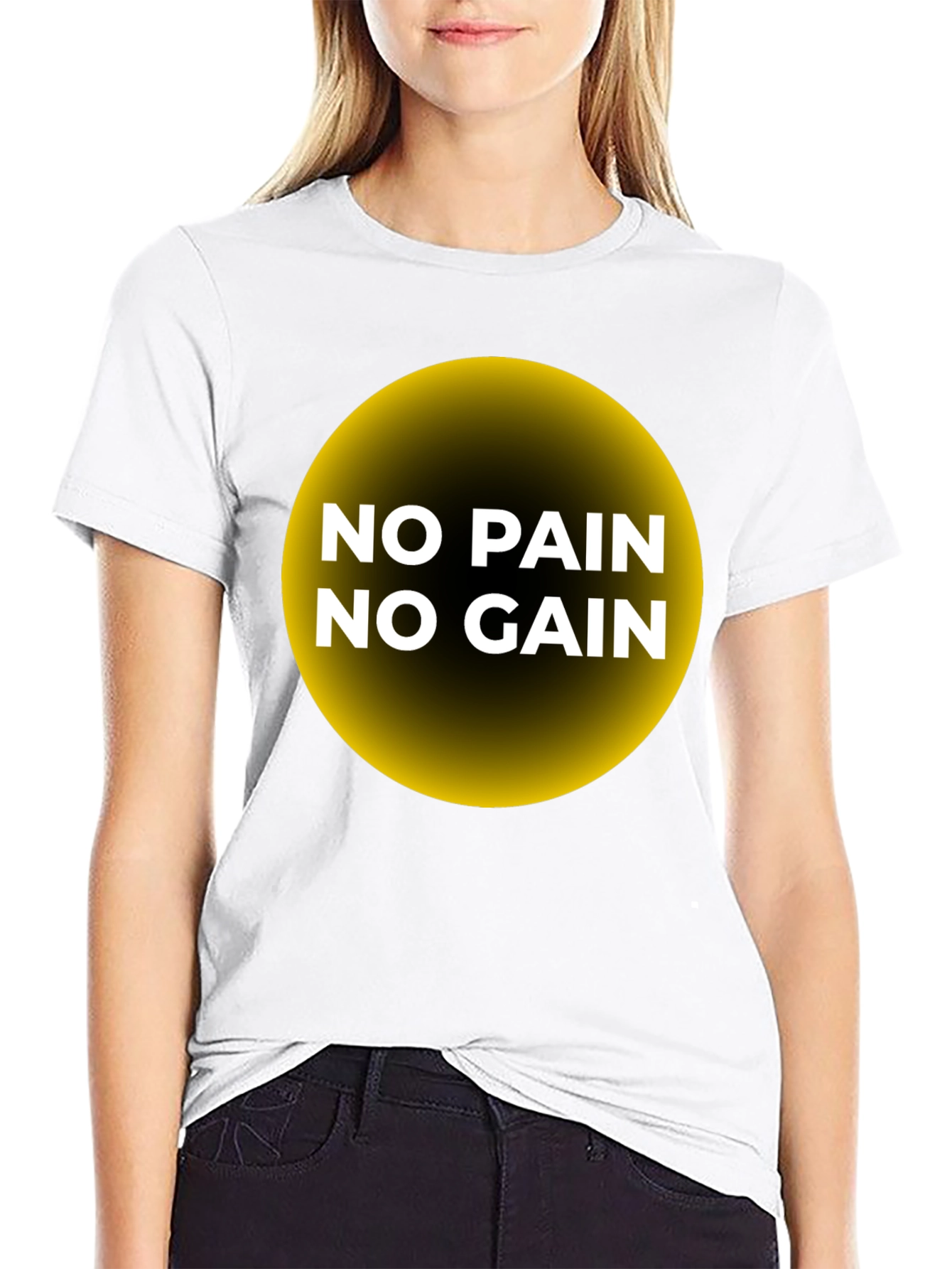 Black No Pain No Gain T-Shirt - Motivational Gym Wear view 9