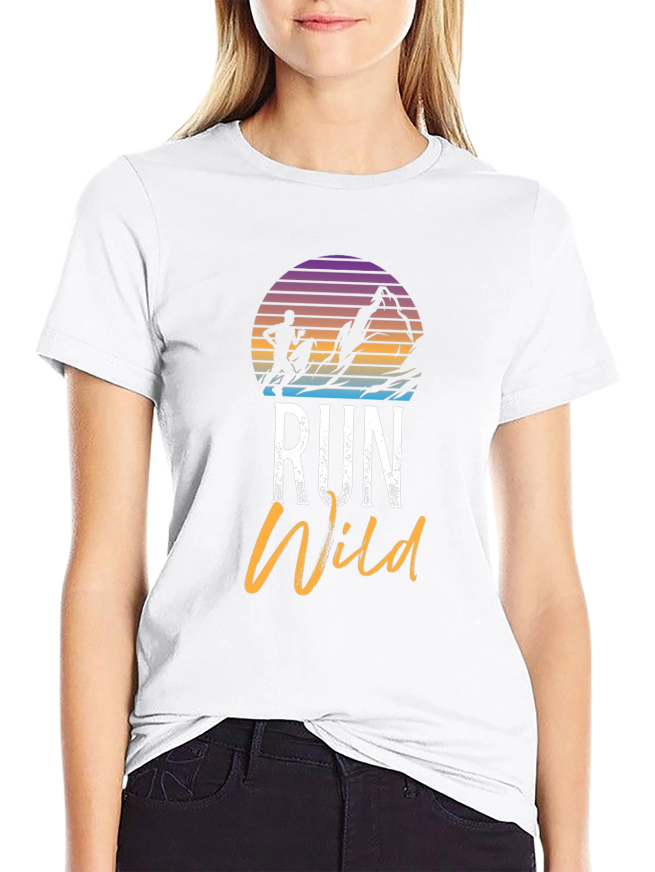 Black Run Wild Graphic Tee - Adventure T-Shirt view 9