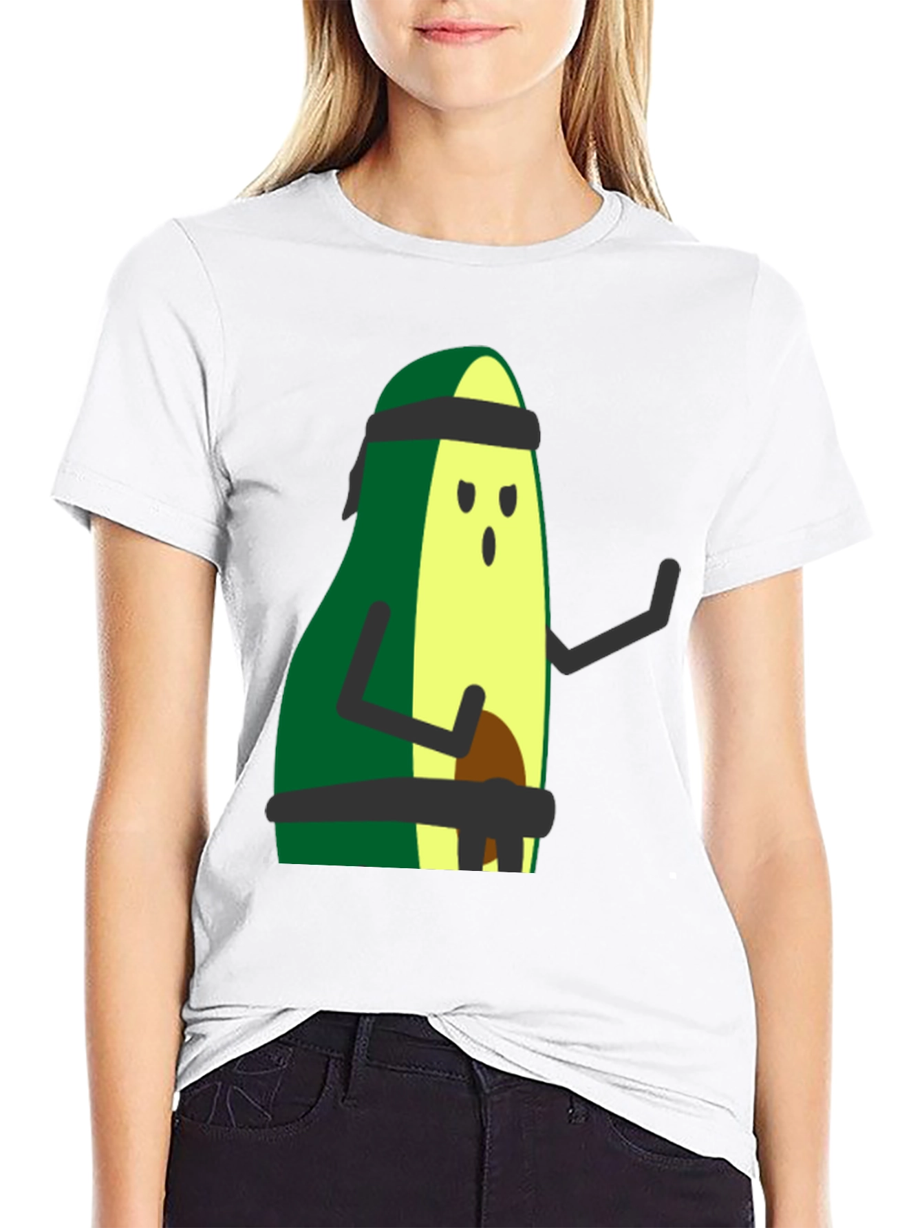 Black Avocado Karate T-Shirt - Funny Martial Arts Tee view 9