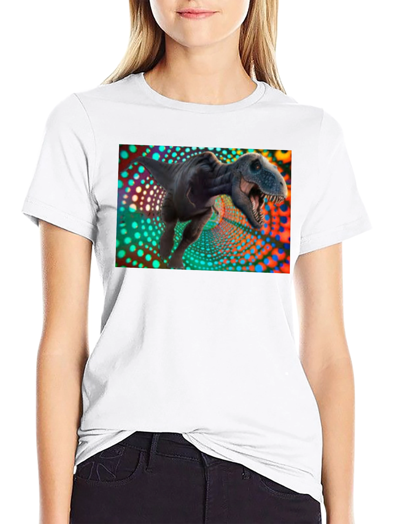 Black Dinosaur T-Shirt - Black view 9