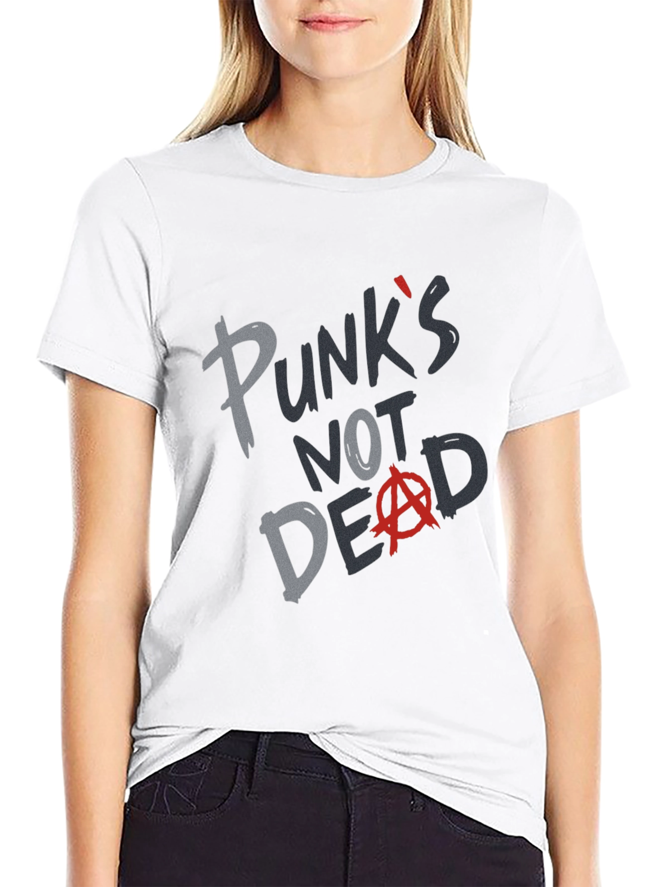 Black Punk's Not Dead T-Shirt - Bold Statement Tee view 9