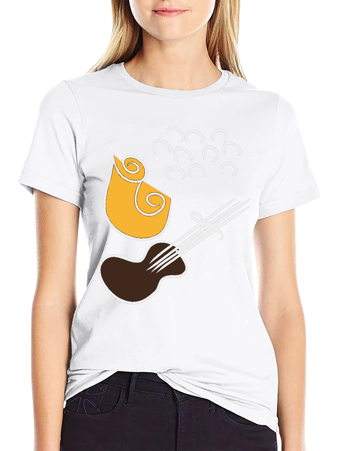 Black Musical T-Shirt - Quirky Graphic Tee view 9