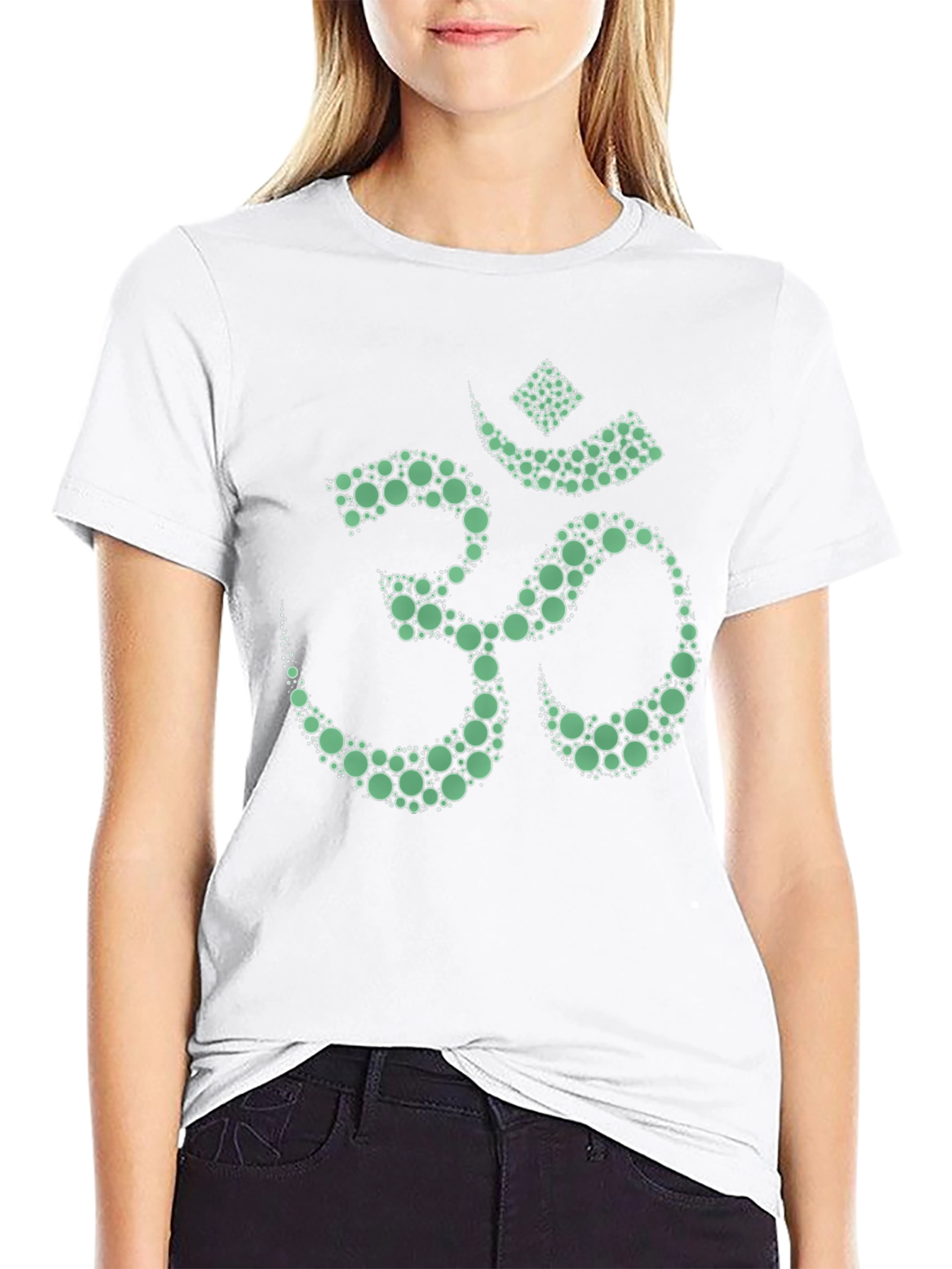 Black Om Symbol T-Shirt - Spiritual Graphic Tee view 9