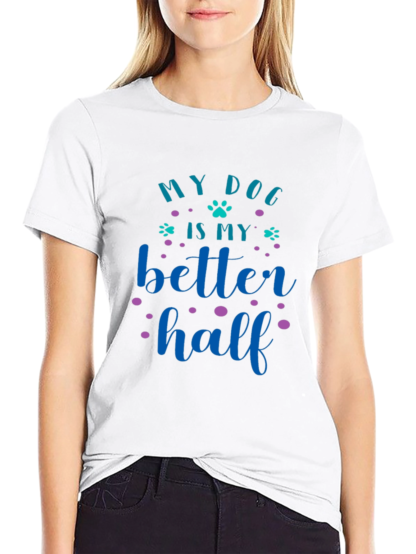 Black My Dog Is My Better Half Graphic Tee view 9