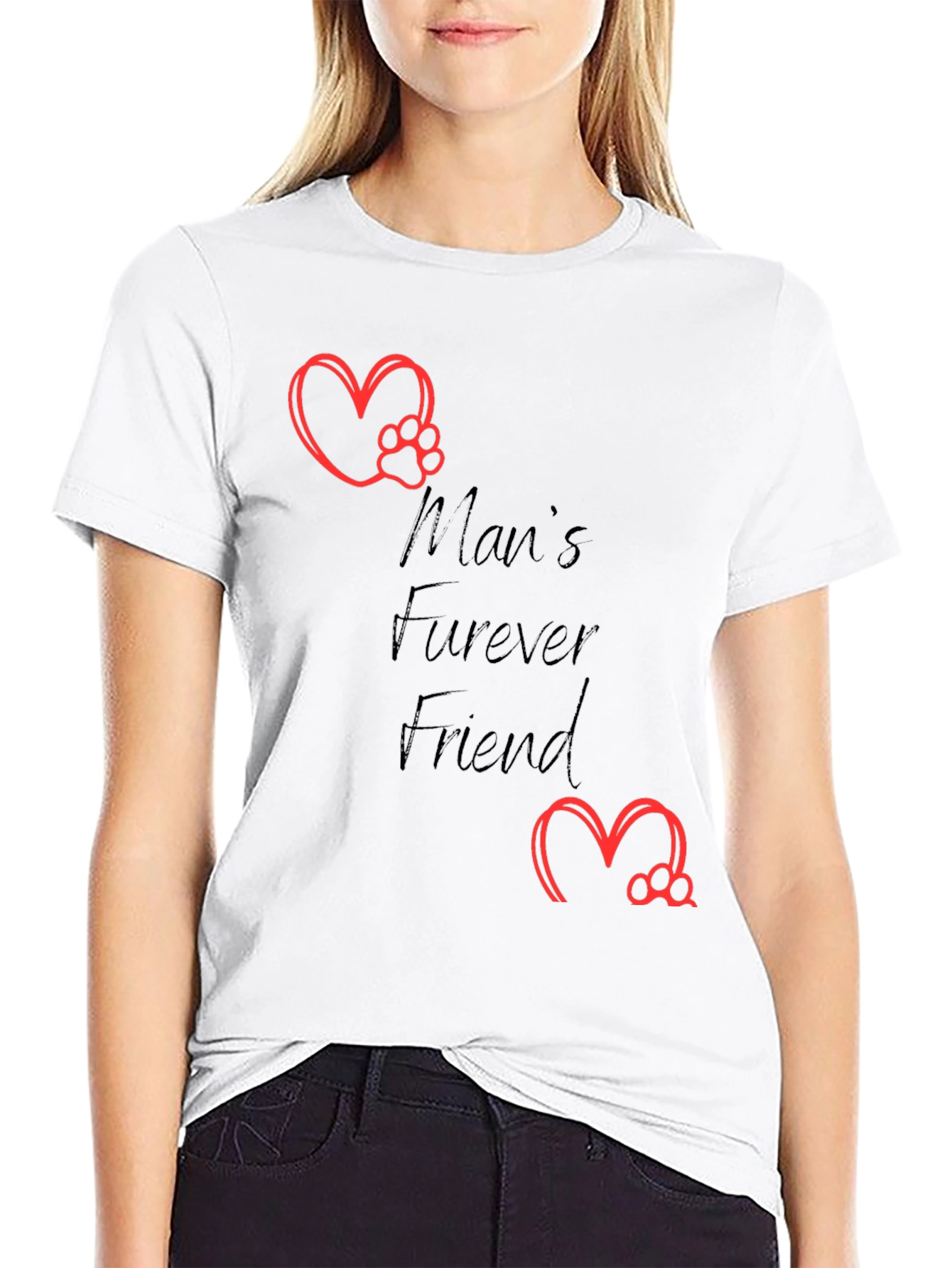 Black Man's Furever Friend T-Shirt - Pet Lover Tee view 9