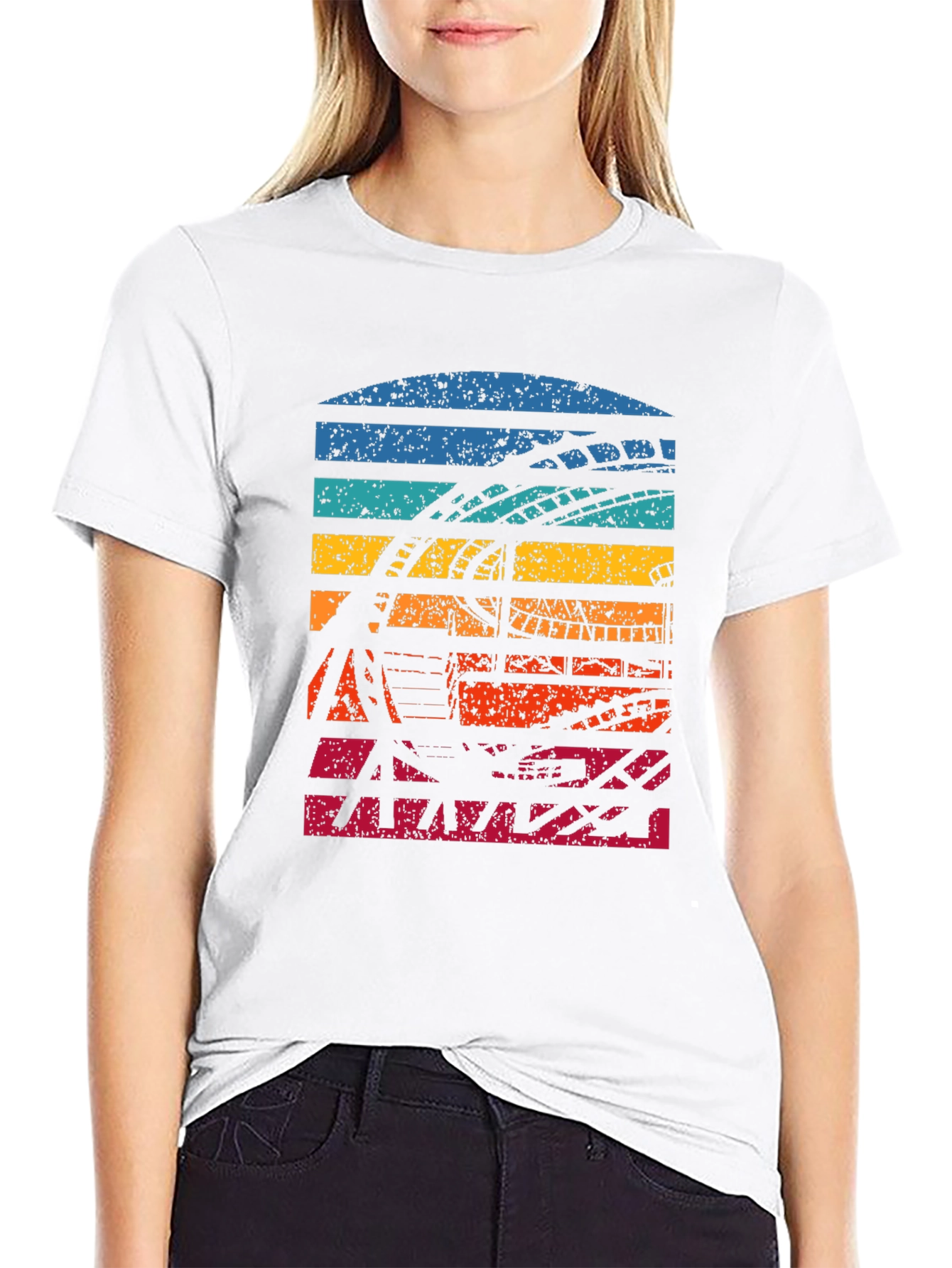 Black Retro Roller Coaster T-Shirt view 9